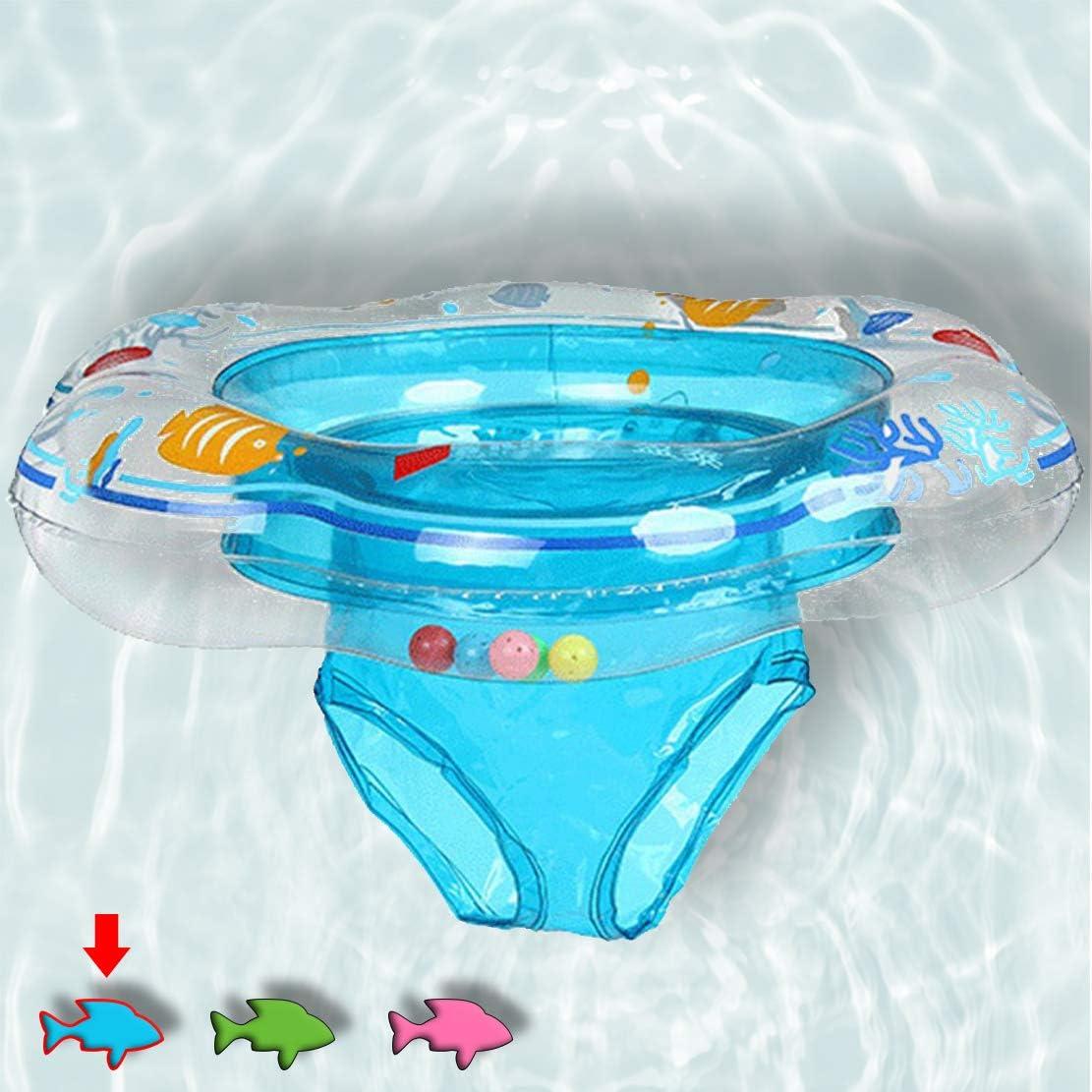 Flotador de piscina AMENON para bebés 6-12 meses con asiento