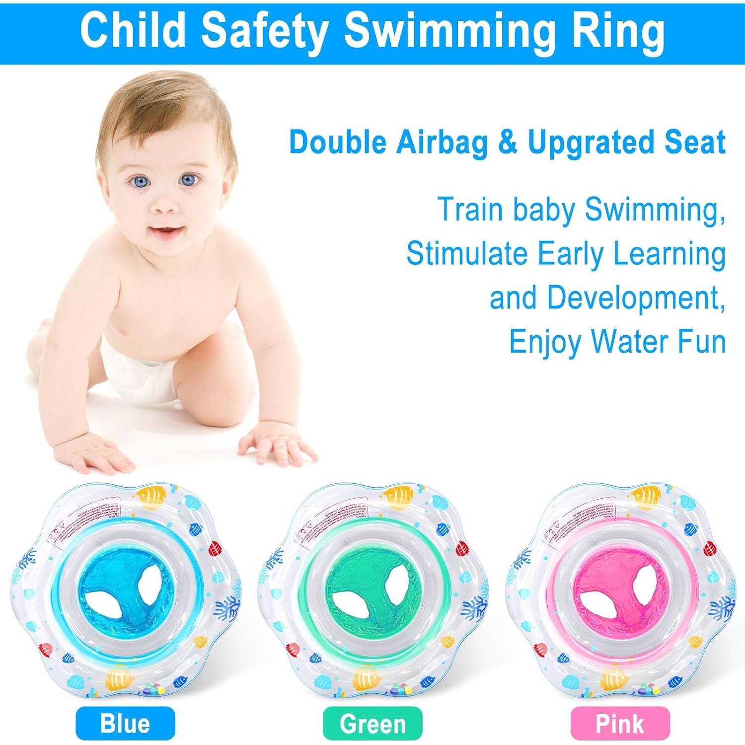 Flotador de piscina AMENON para bebés 6-12 meses con asiento