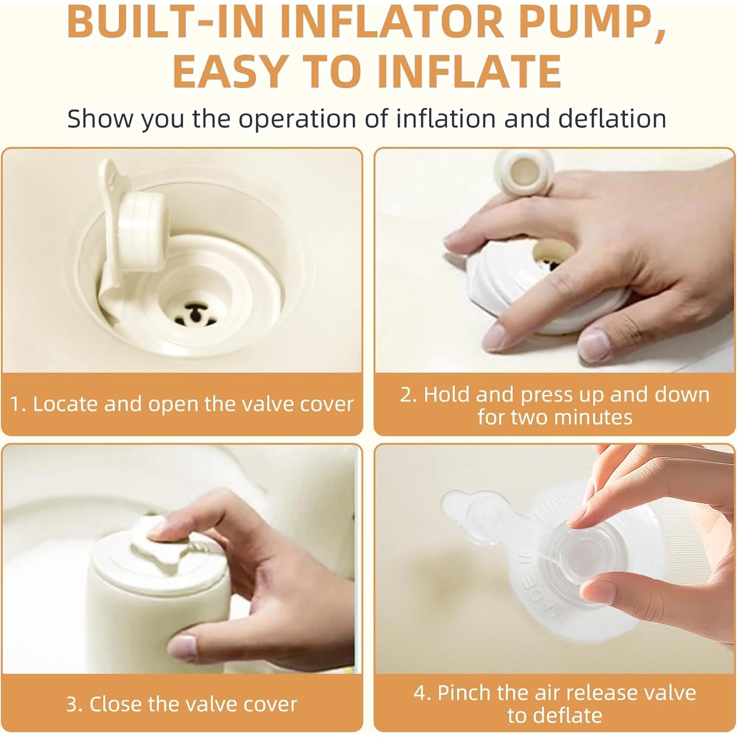 Silla Inflable para Bebés DDTPDE con Bandeja y Soporte Oso