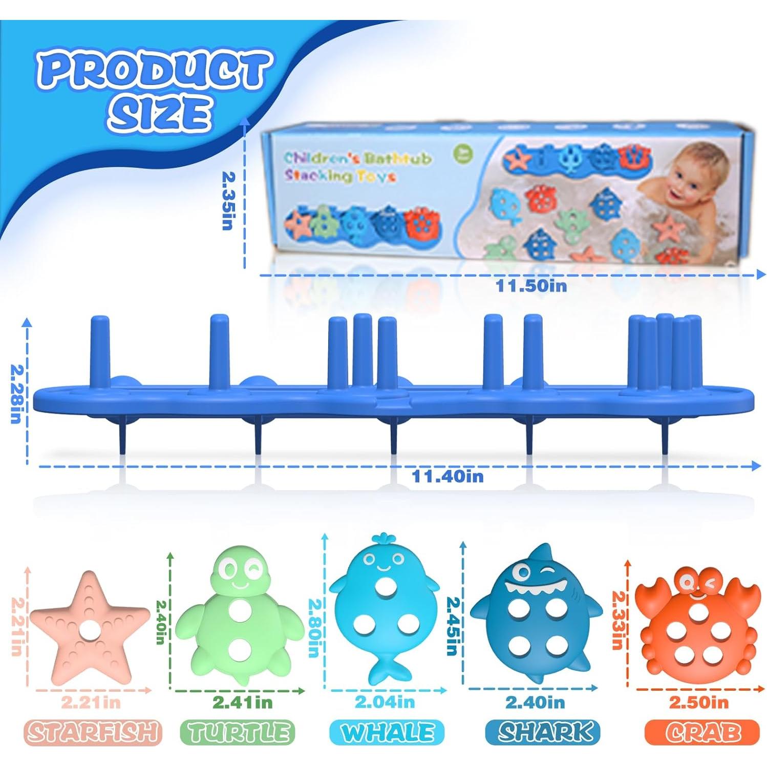 Juguetes de Baño Flotantes Texviko Animales del Océano 10 Pcs