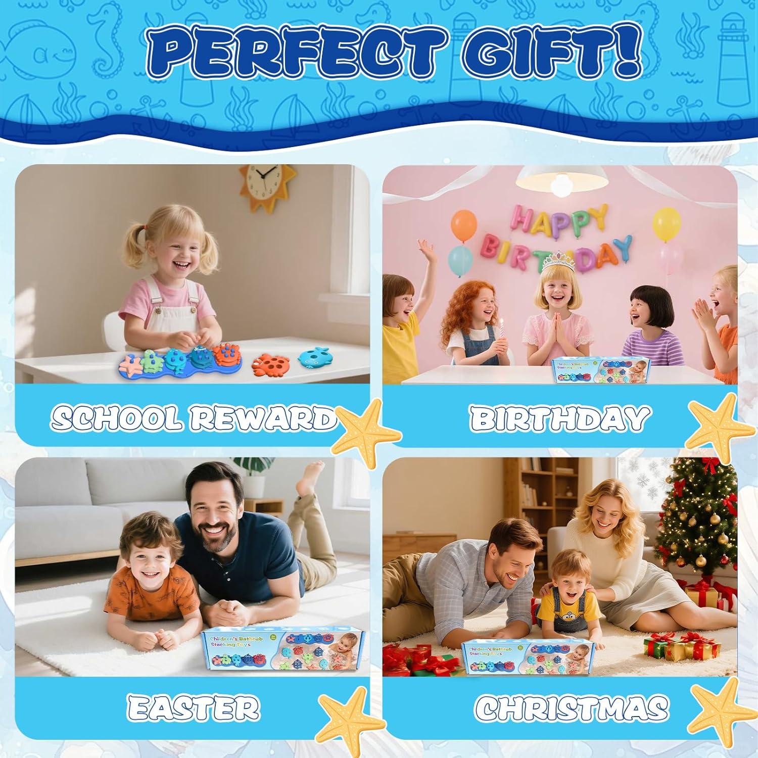 Juguetes de Baño Flotantes Texviko Animales del Océano 10 Pcs