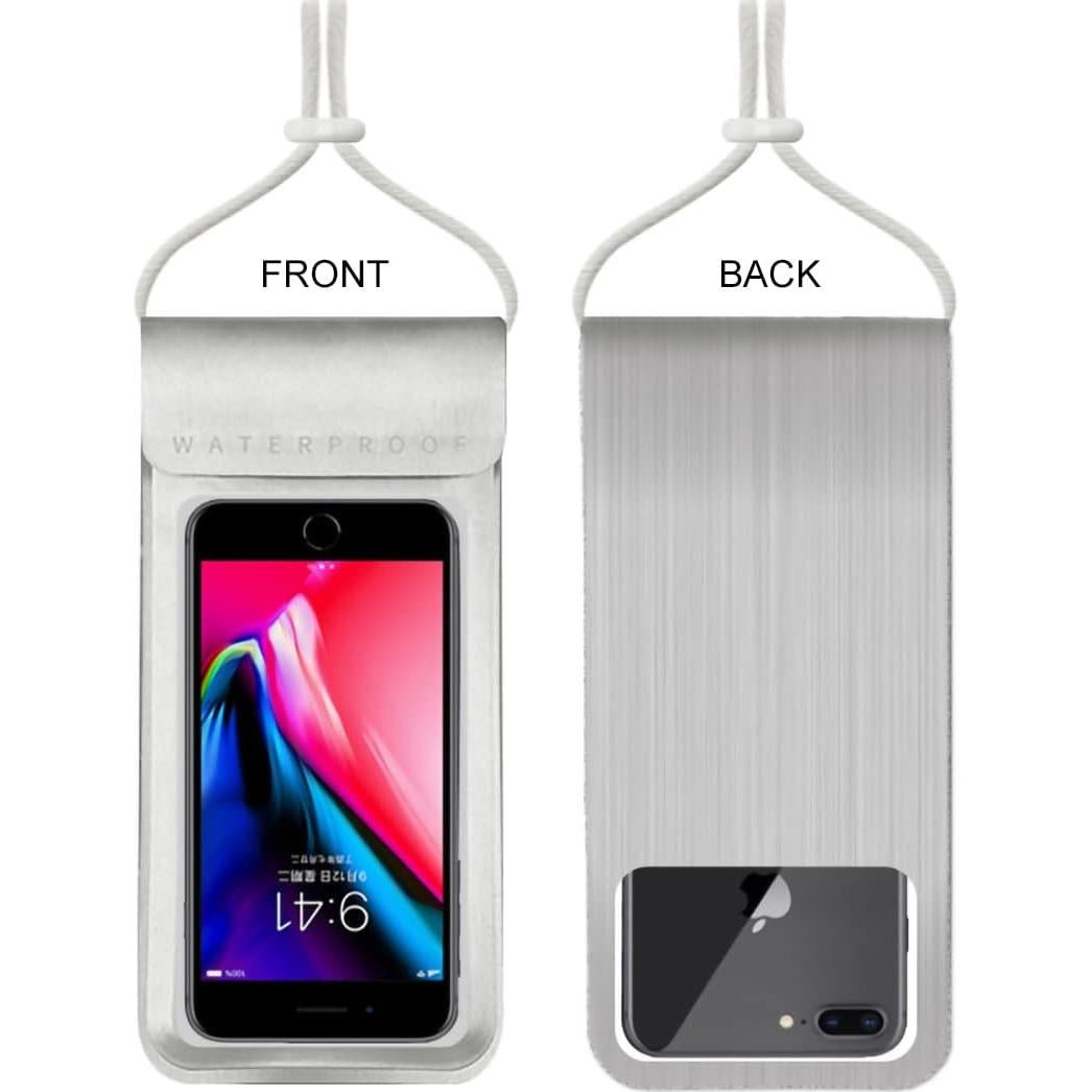 Funda impermeable Baitoo para smartphone hasta 17.5 cm Plata