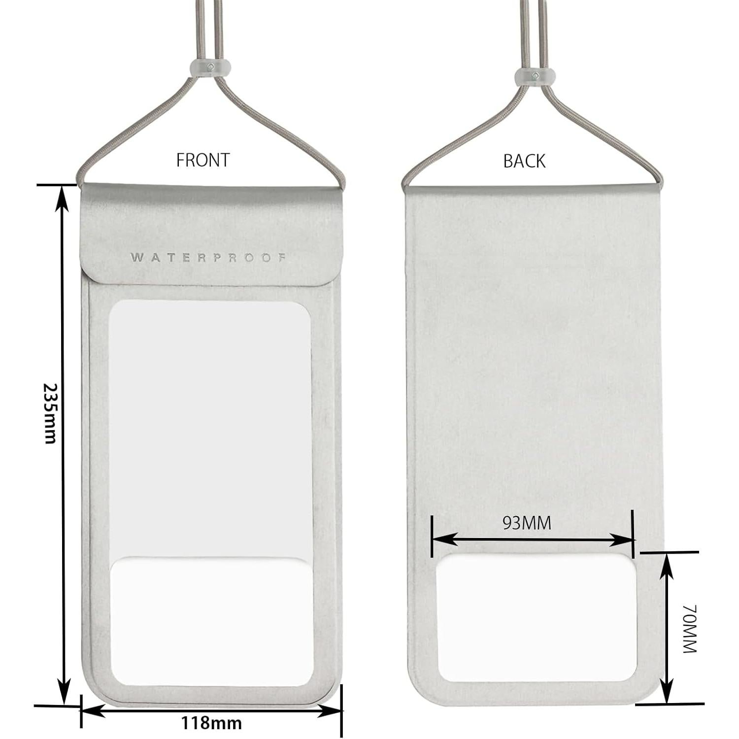 Funda impermeable Baitoo para smartphone hasta 17.5 cm Plata