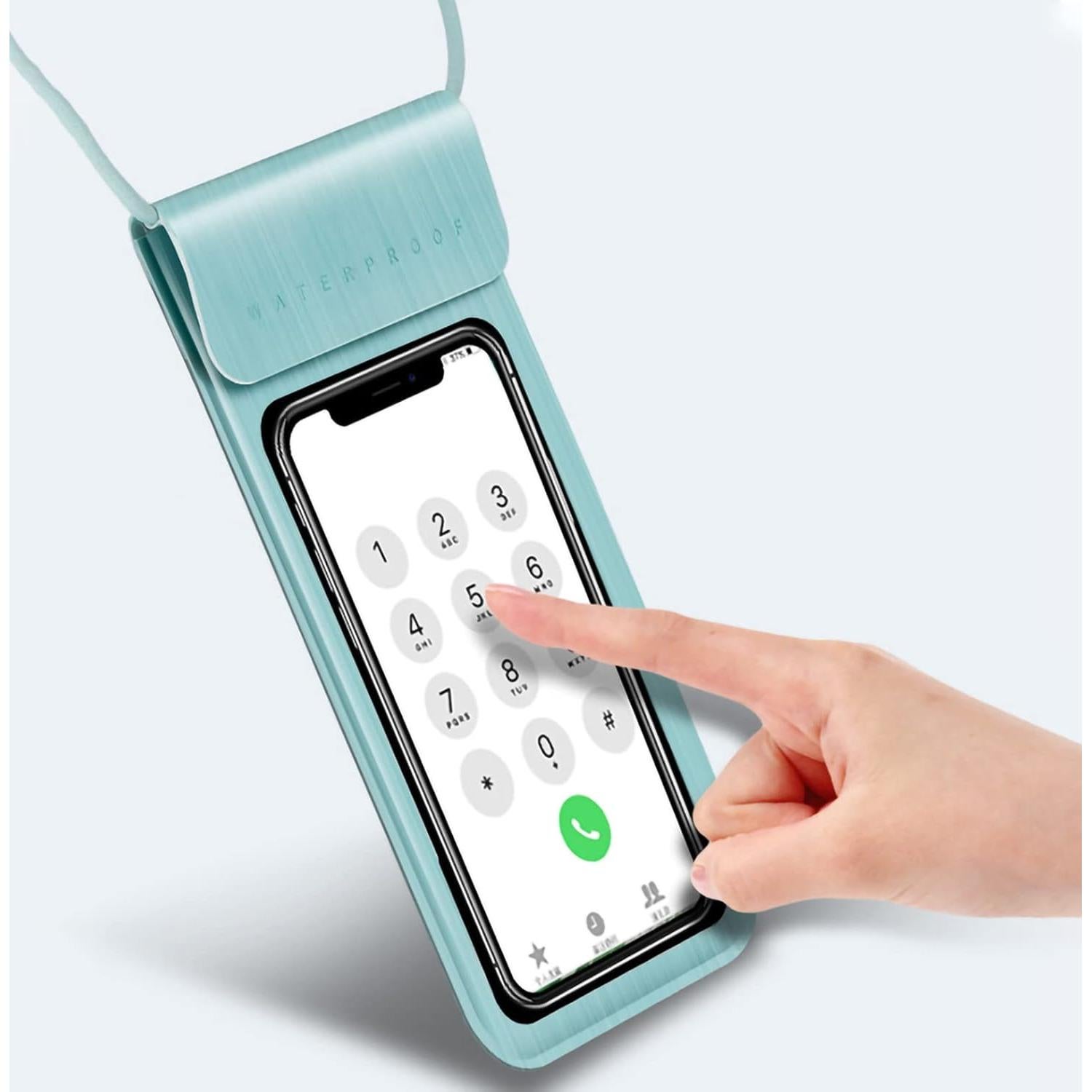 Funda impermeable Baitoo para smartphone hasta 17.5 cm Plata