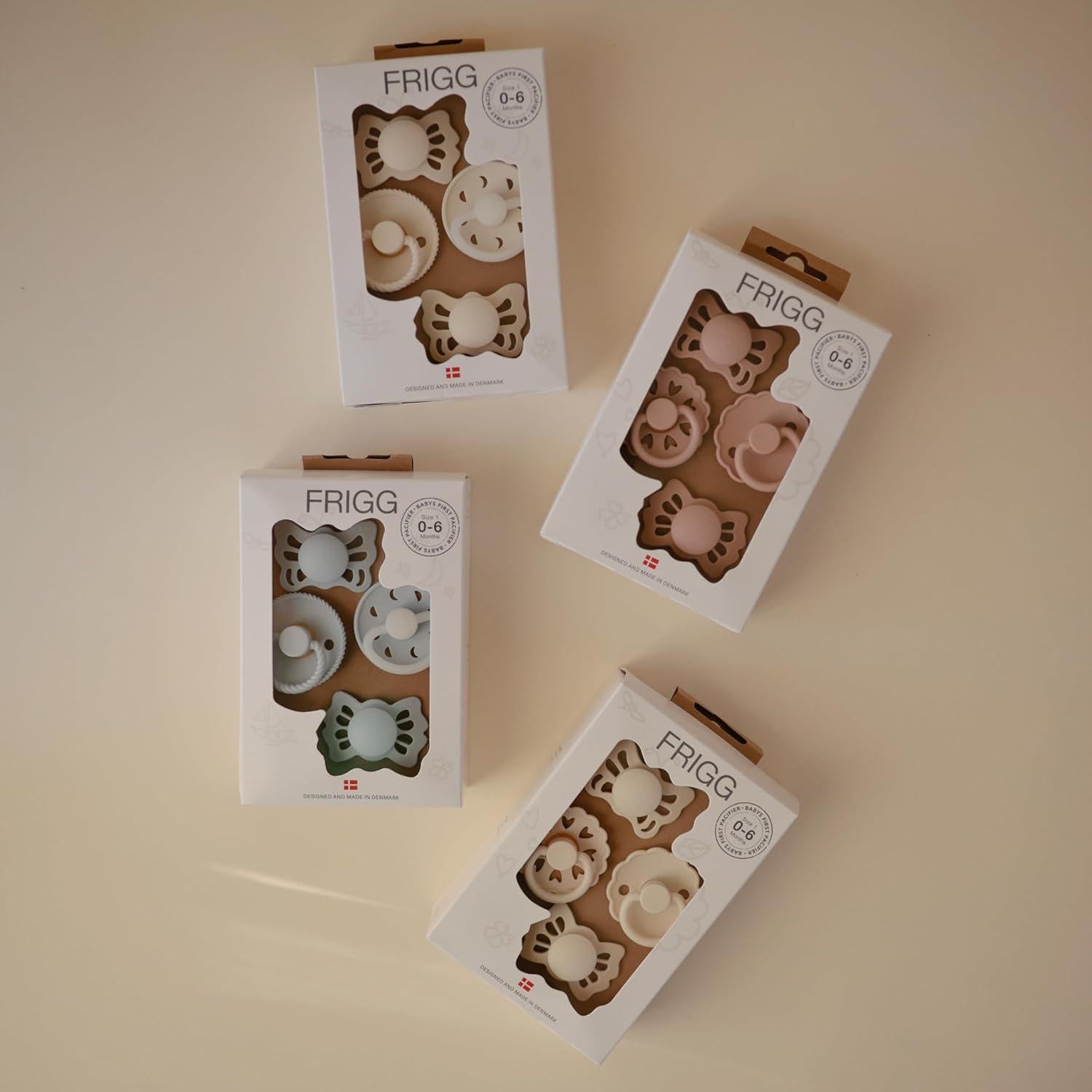 Conjunto de Chupetes Primeros FRIGG Rosa 0-6 Meses 4-Pack