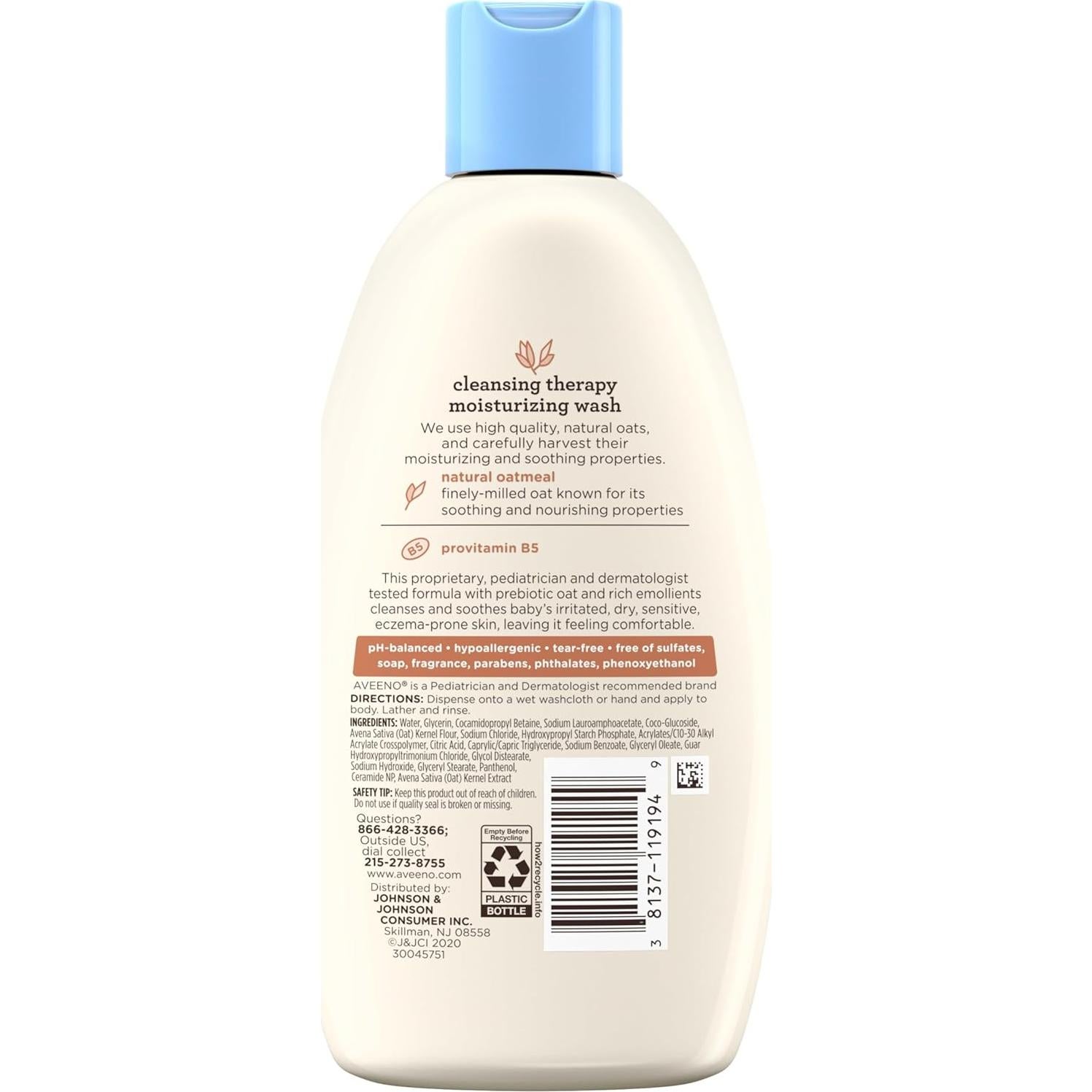 Aveeno Baby Body Wash 226.8 ml - Hidratante Sin Lagrimas