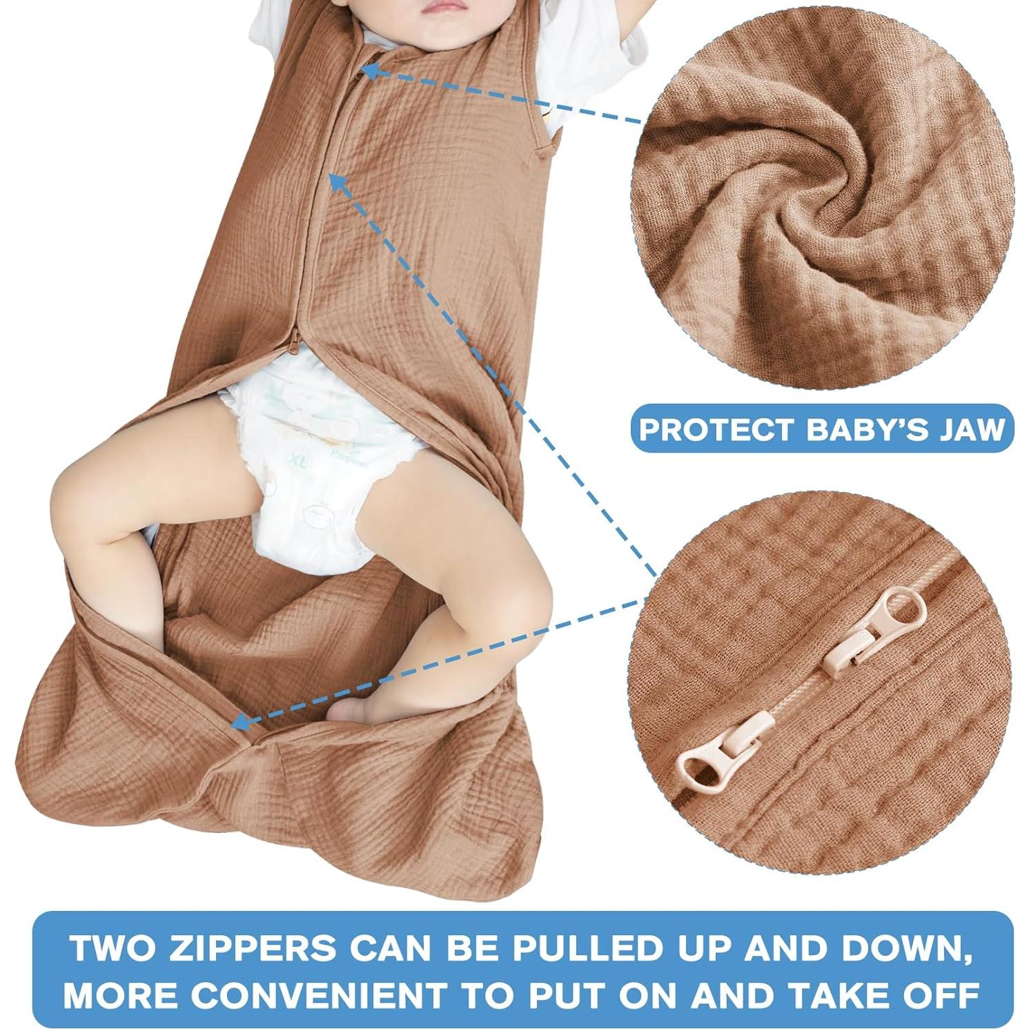 Sacos de Dormir para Bebés 0-24 Meses QYY24 Algodón Orgánico