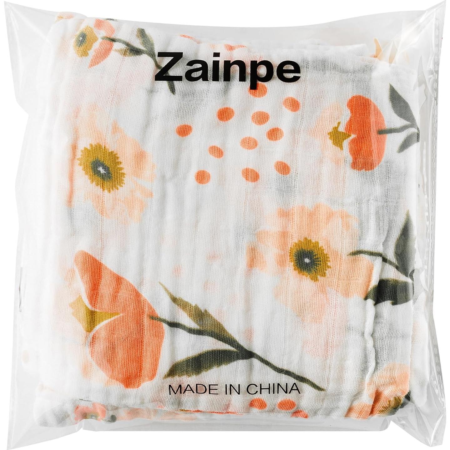 Set de Toallas con Capucha Zainpe 4Pcs Algodón Floral 80x80cm