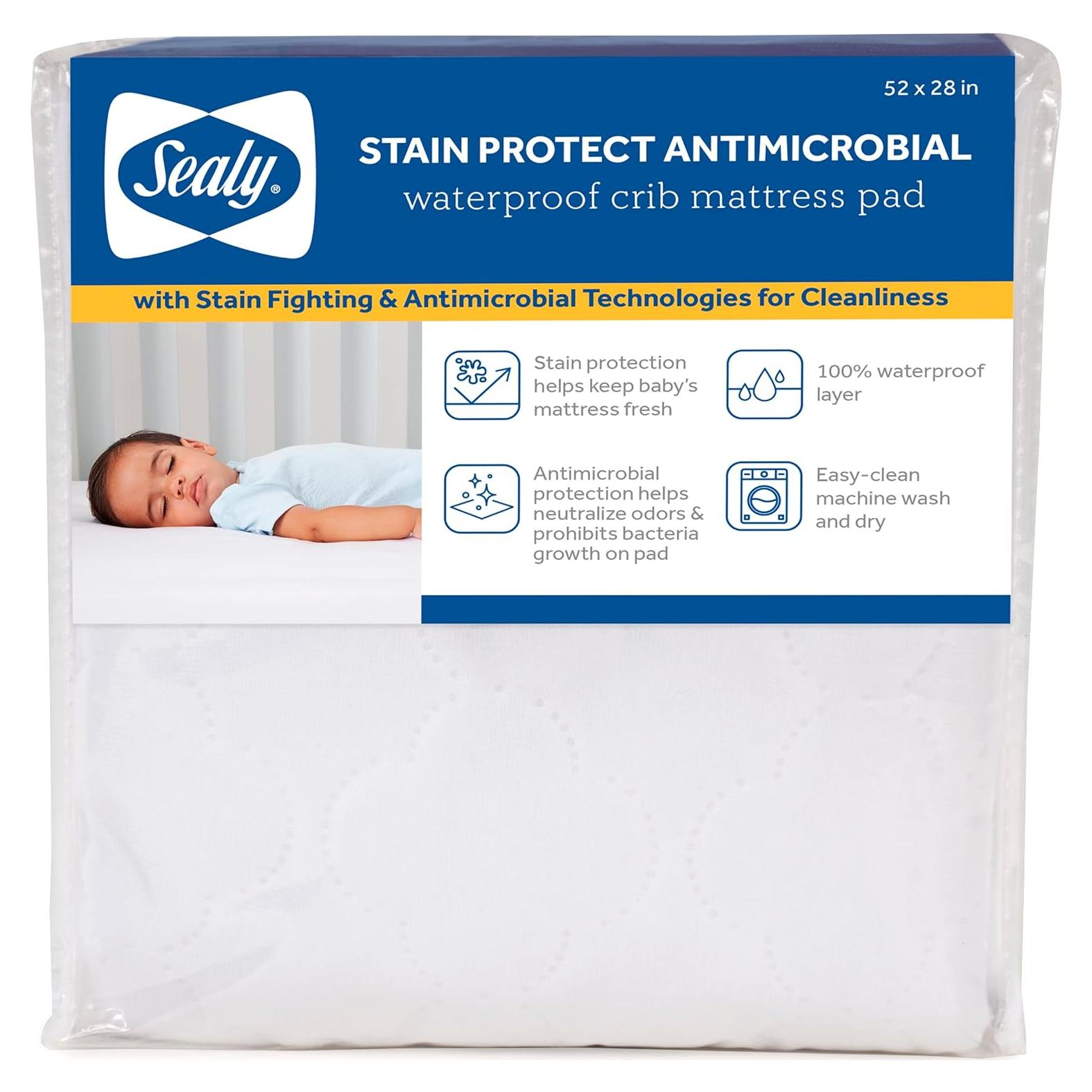 Protector de Colchón Impermeable Sealy Baby 132x71 cm Antimicrobiano