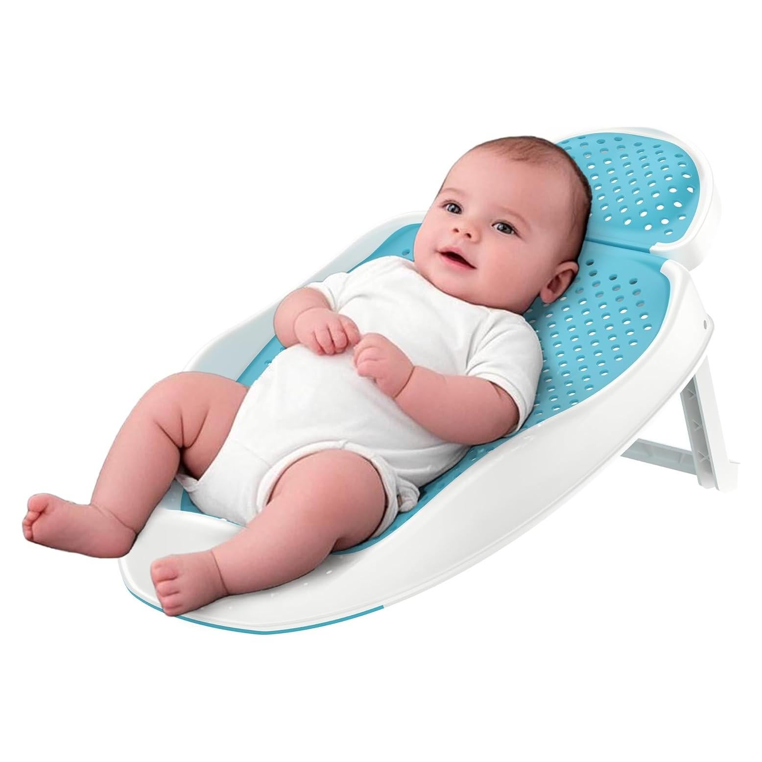Soporte para bañera de bebé GloTika plegable azul 0-6 meses