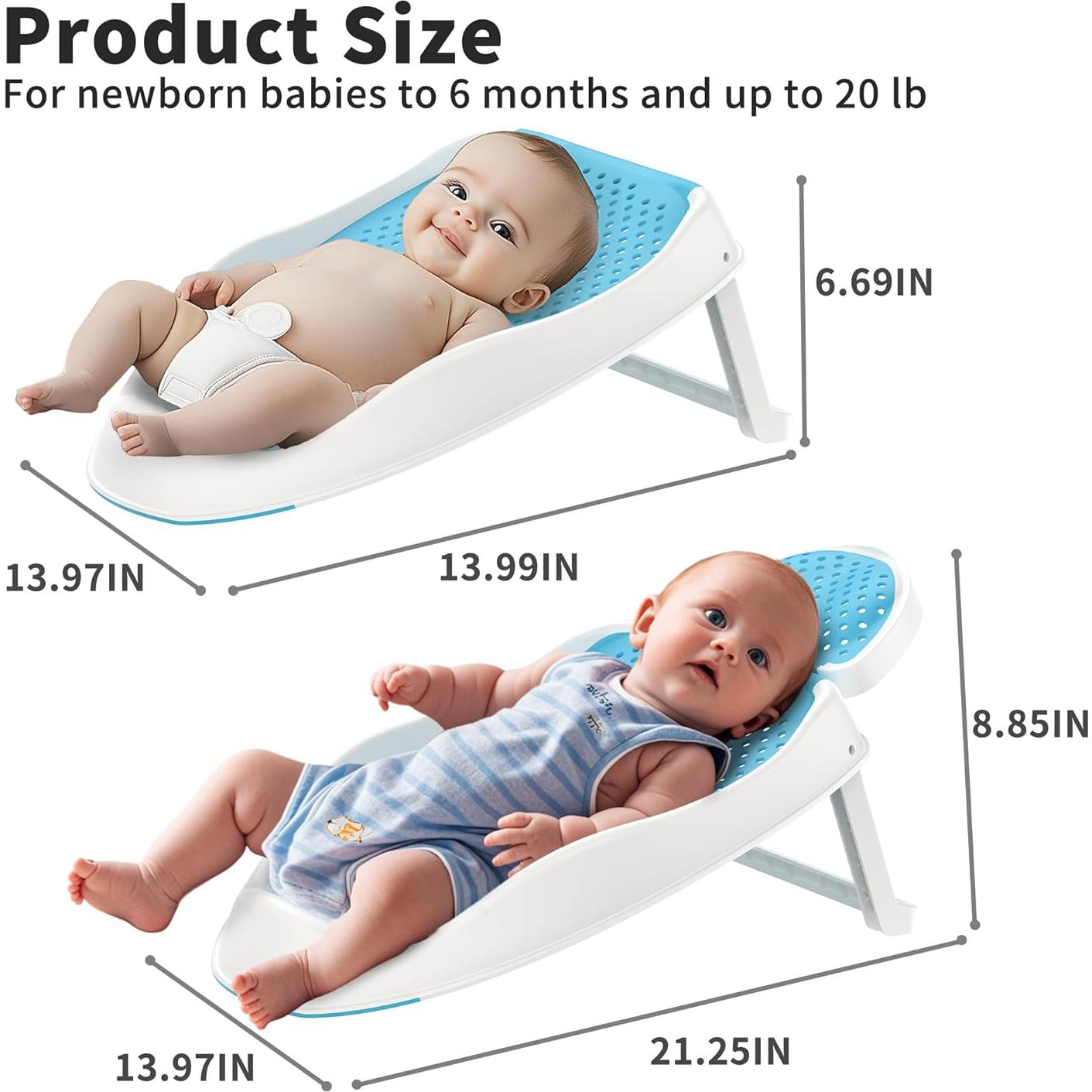 Soporte para bañera de bebé GloTika plegable azul 0-6 meses