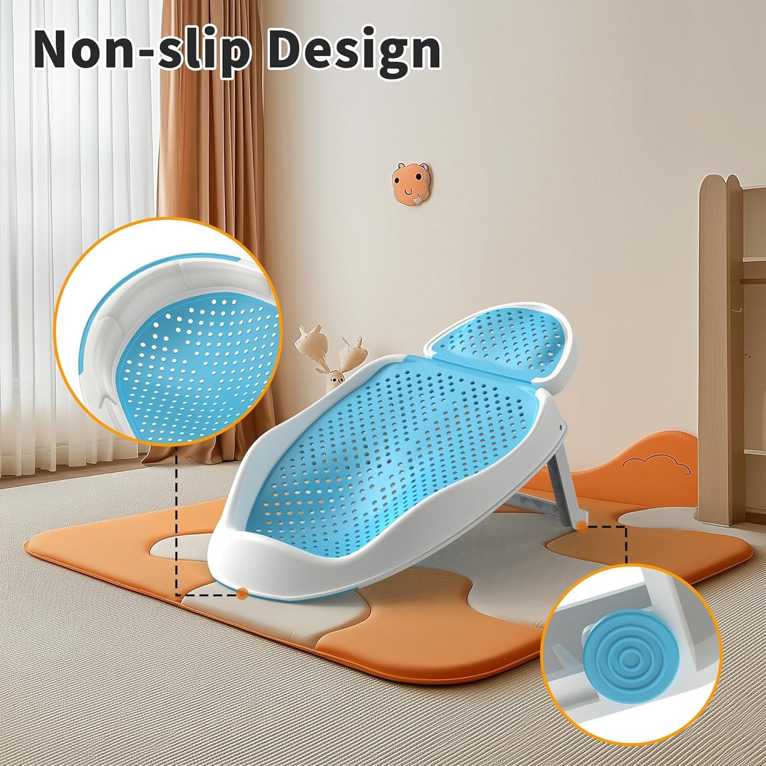Soporte para bañera de bebé GloTika plegable azul 0-6 meses