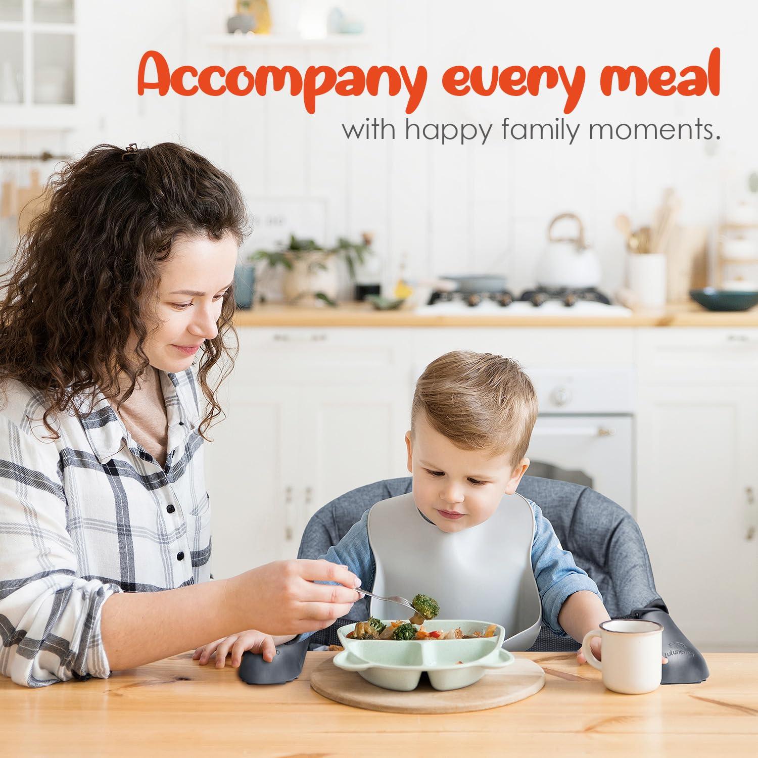 Silla Alta Plegable con Gancho para Bebés - Gris, 15 kg