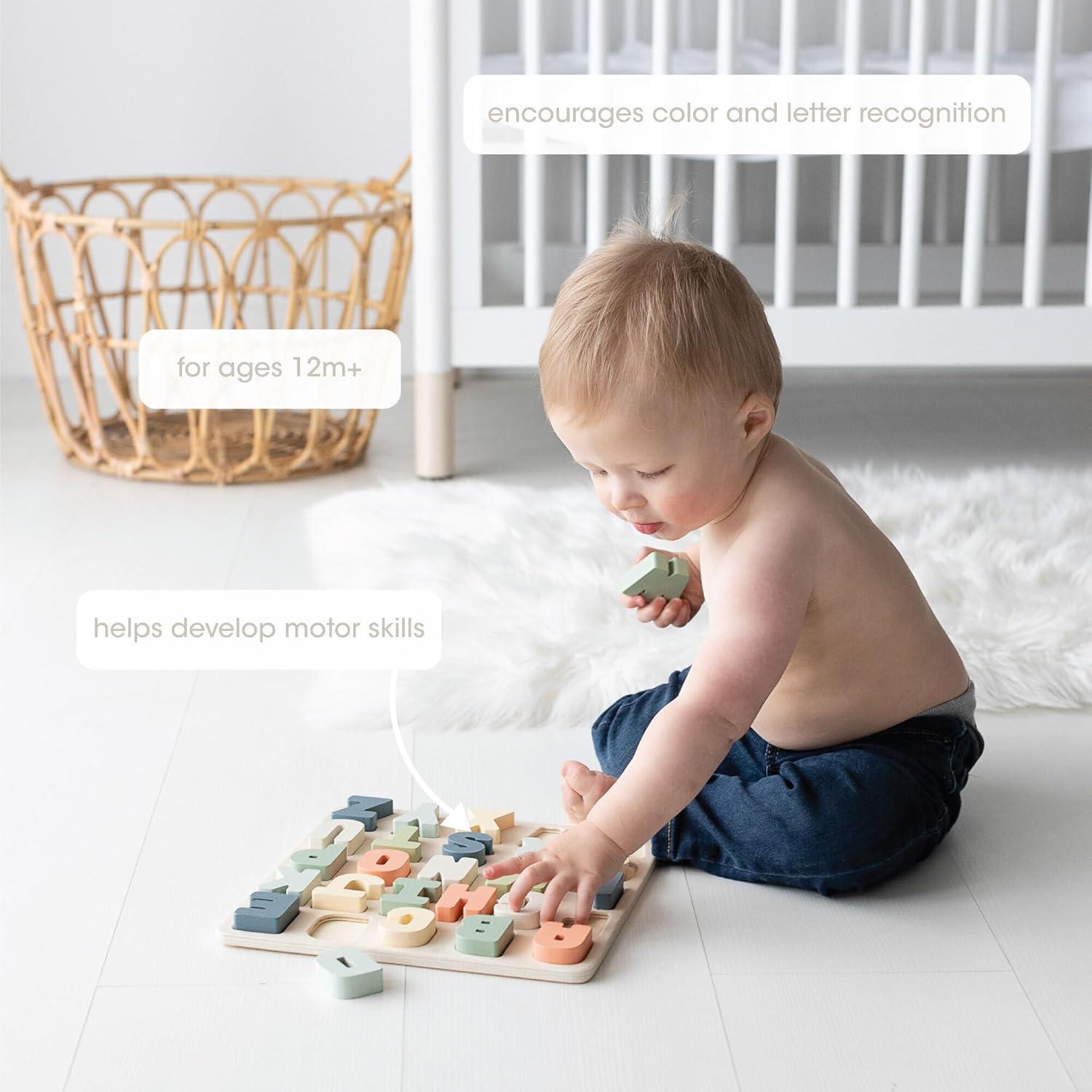 Rompecabezas de Alfabeto de Madera Pearhead 25.4x25.4 cm