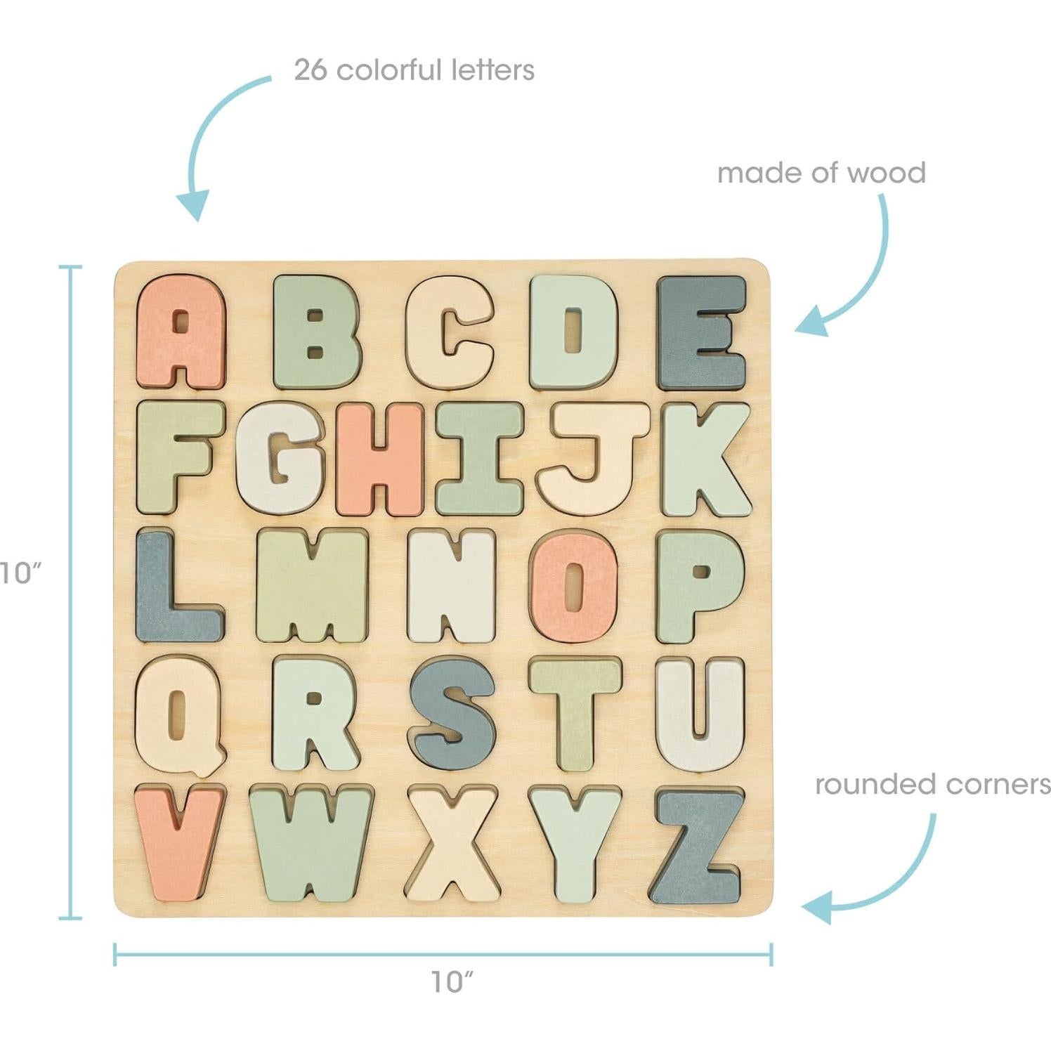 Rompecabezas de Alfabeto de Madera Pearhead 25.4x25.4 cm