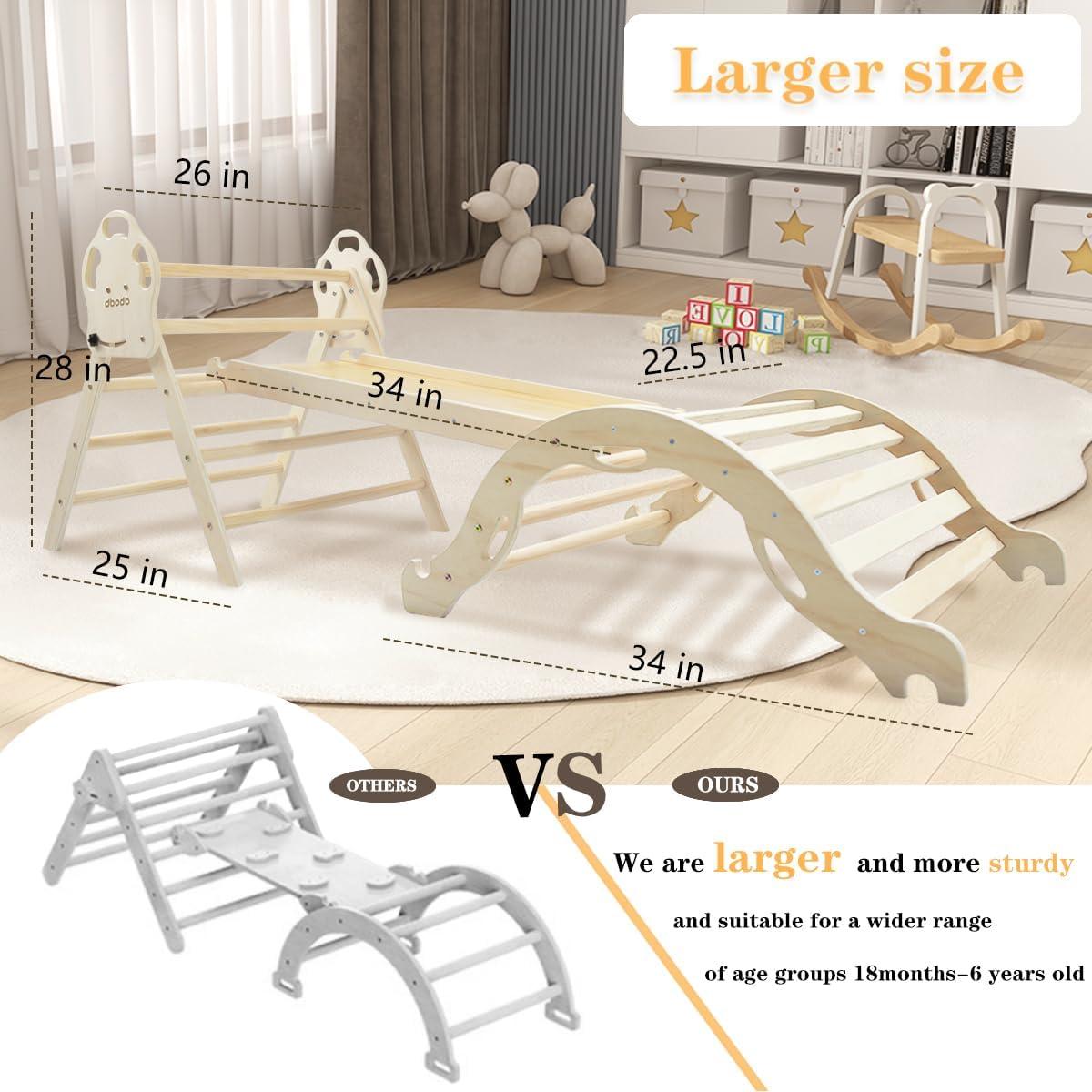 Conjunto Triángulo Pikler 7en1 dbodb Plegable Escalada Madera