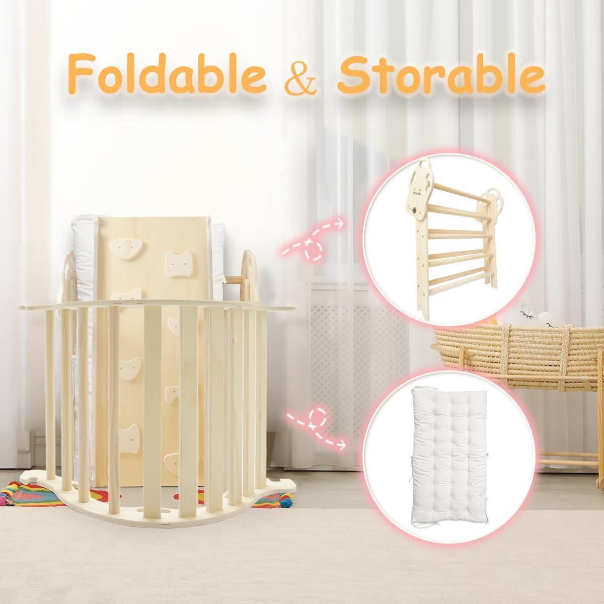 Conjunto Triángulo Pikler 7en1 dbodb Plegable Escalada Madera