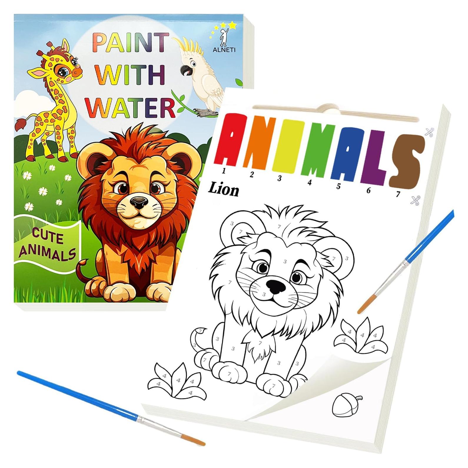Libro de Pintura con Agua ALNETI - Acuarela para Niños 2-8 Años