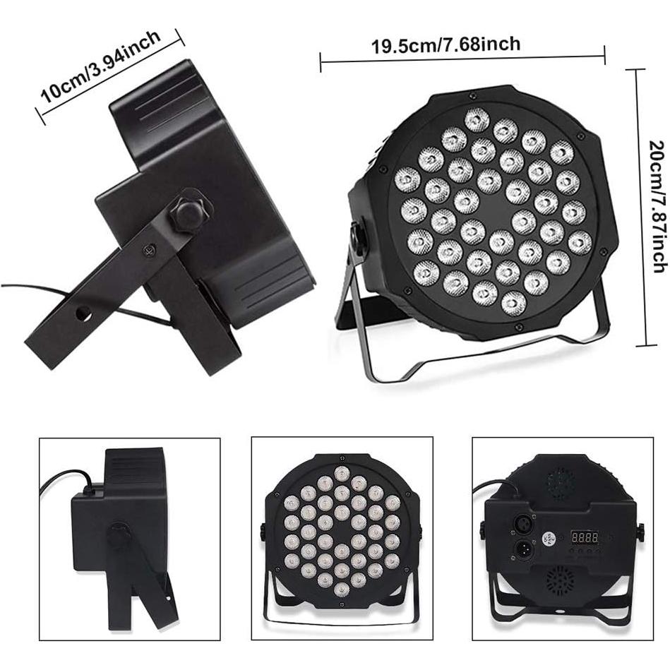 Luces Par LED RGB Kebert 36 LEDs - Paquete de 8, Control Remoto