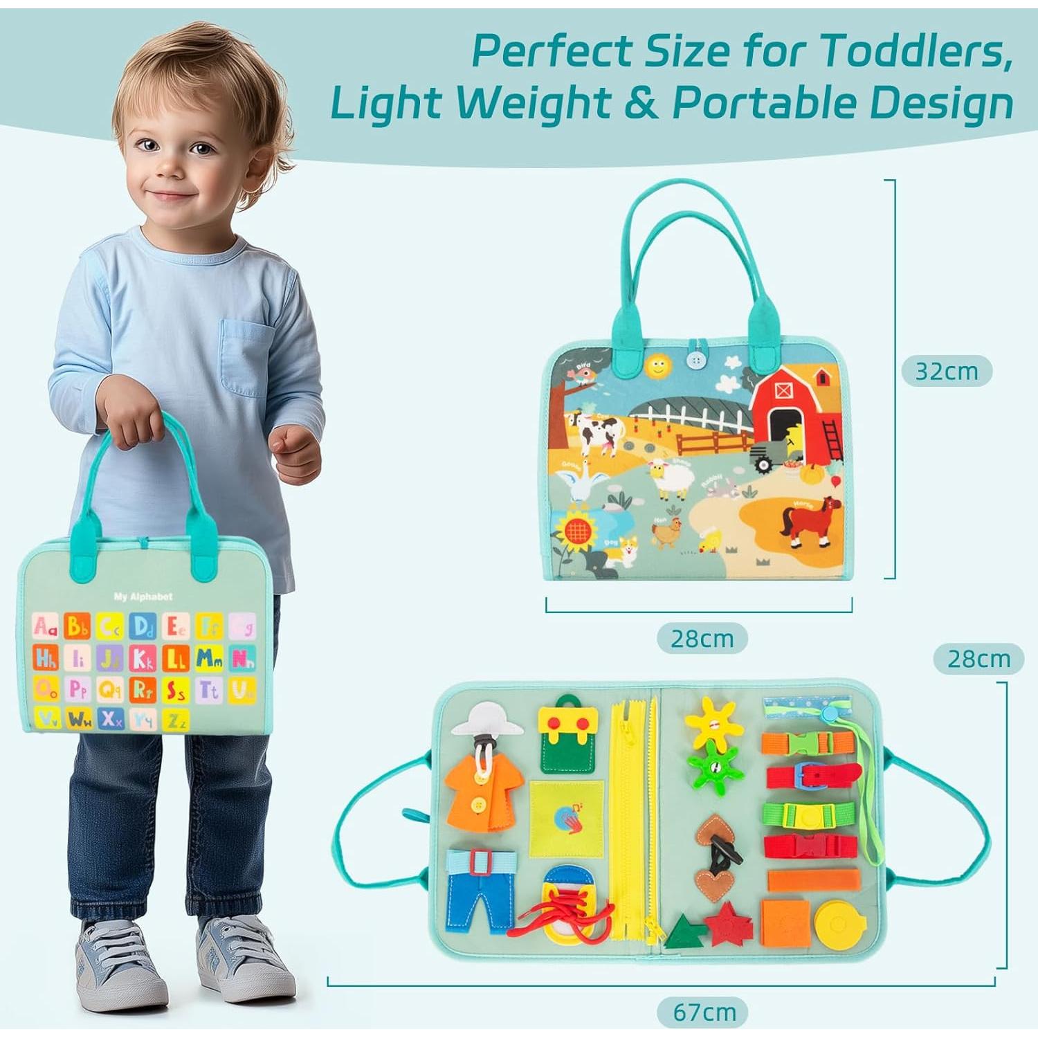 Tablero Ocupado Montessori Verde 28 Actividades para Niños