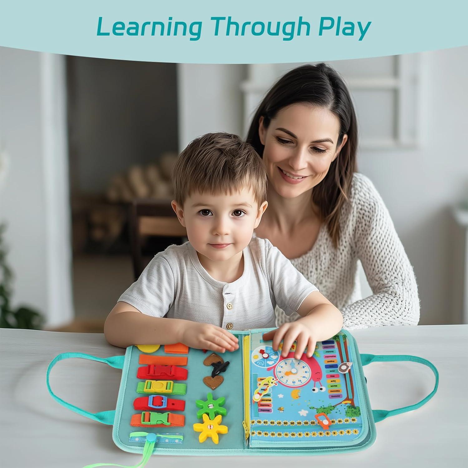 Tablero Ocupado Montessori Verde 28 Actividades para Niños