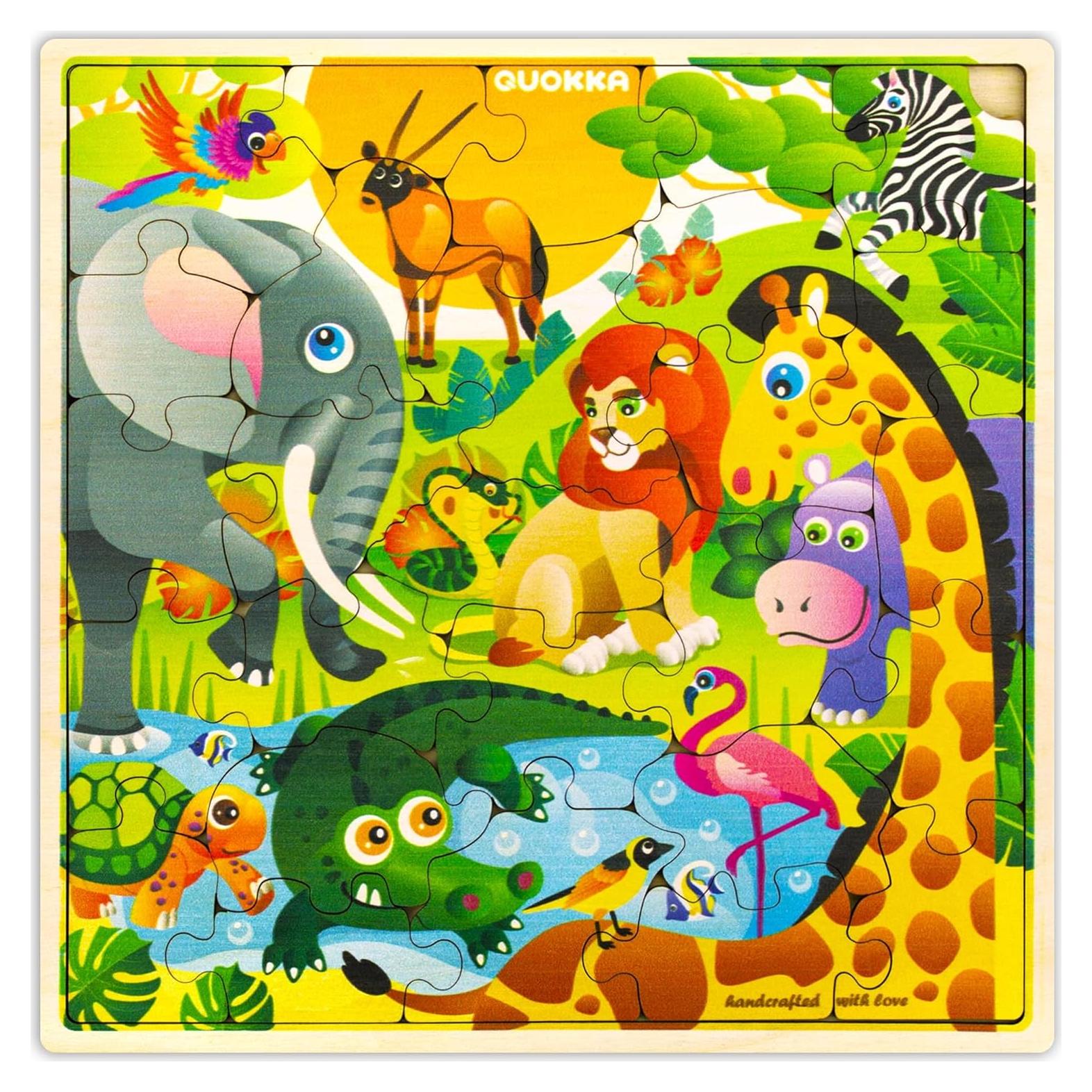 Puzzle de Madera QUOKKA África 28 Piezas para Niños 3-8 Años