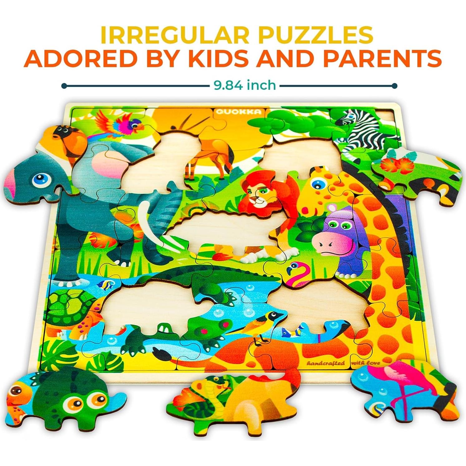 Puzzle de Madera QUOKKA África 28 Piezas para Niños 3-8 Años