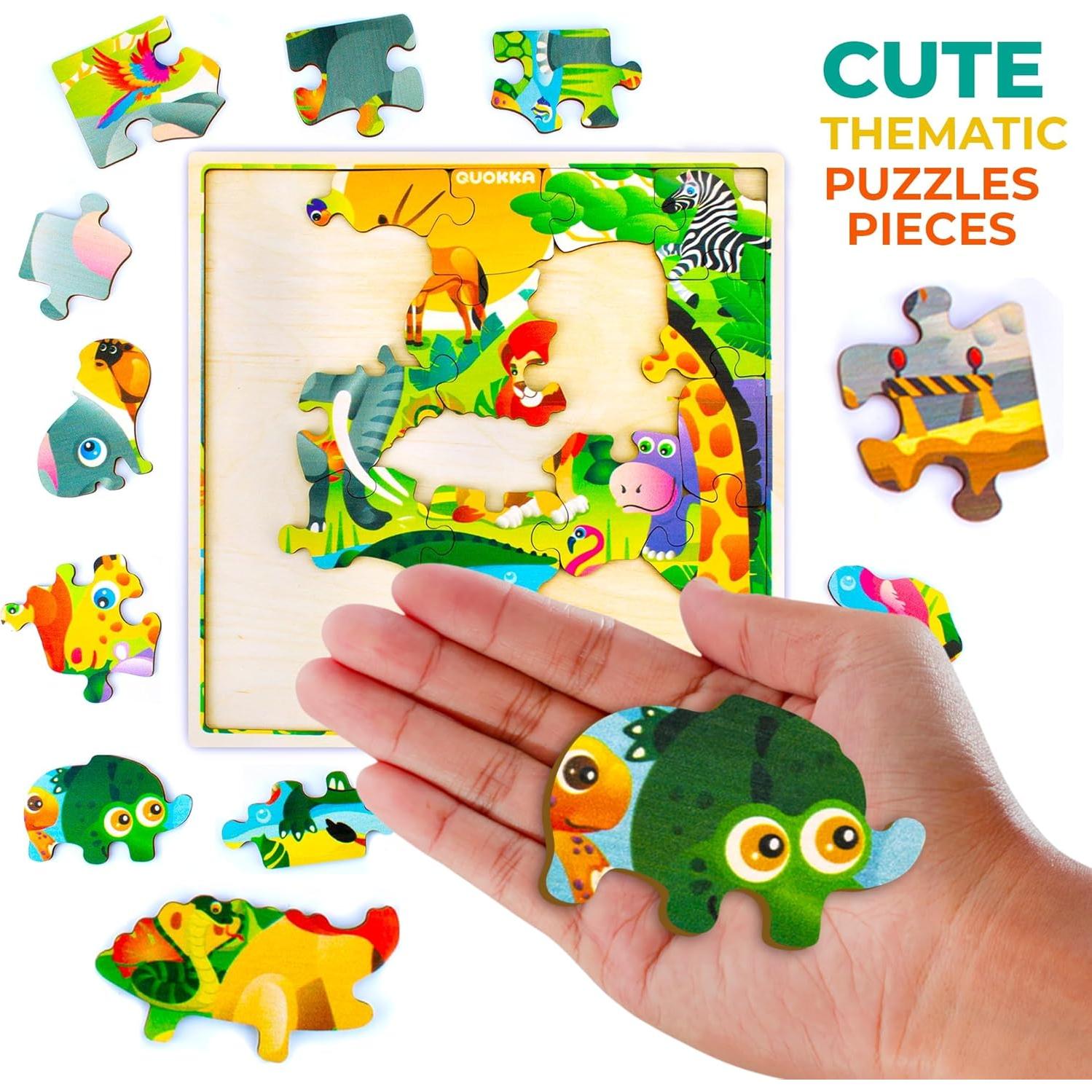 Puzzle de Madera QUOKKA África 28 Piezas para Niños 3-8 Años