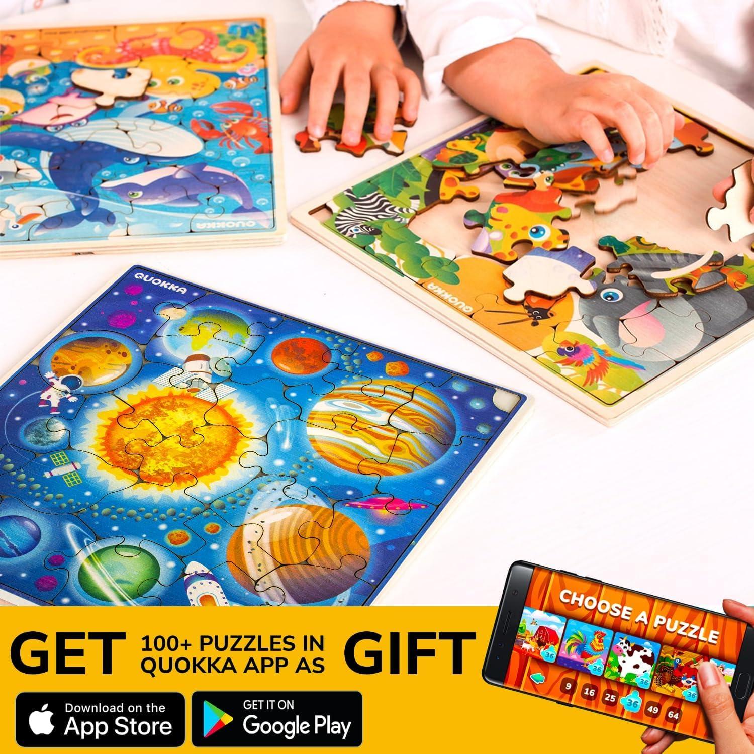 Puzzle de Madera QUOKKA África 28 Piezas para Niños 3-8 Años