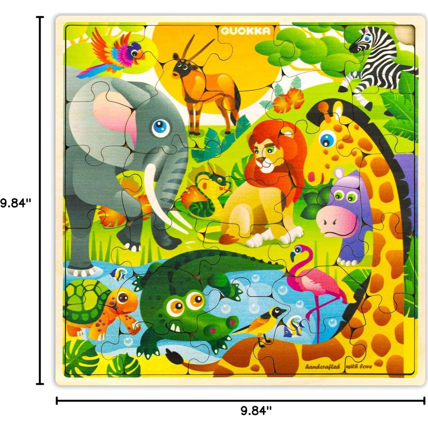 Puzzle de Madera QUOKKA África 28 Piezas para Niños 3-8 Años