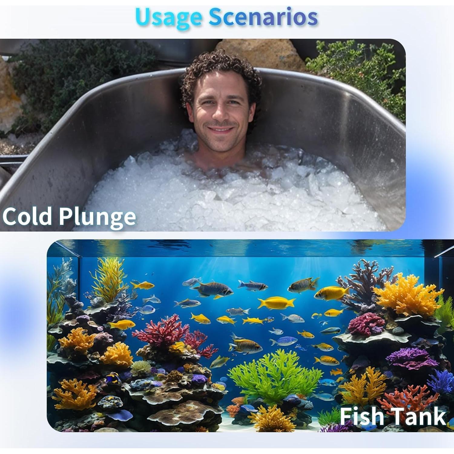 Filtro U-V Acuario TARARIUM 600GPH Doble Salida 100-300L