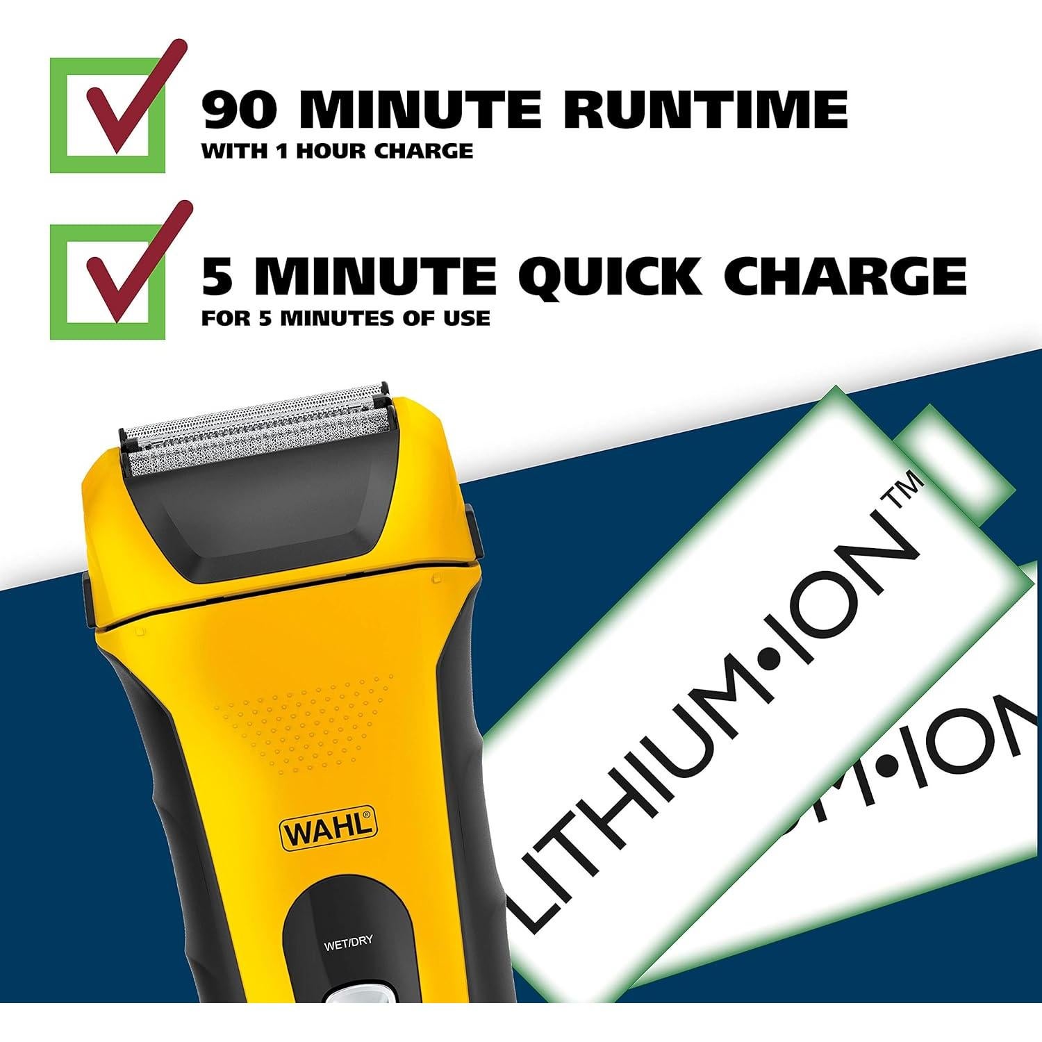 Afeitadora Recargable Impermeable Wahl 7061-100 Litio-Ion