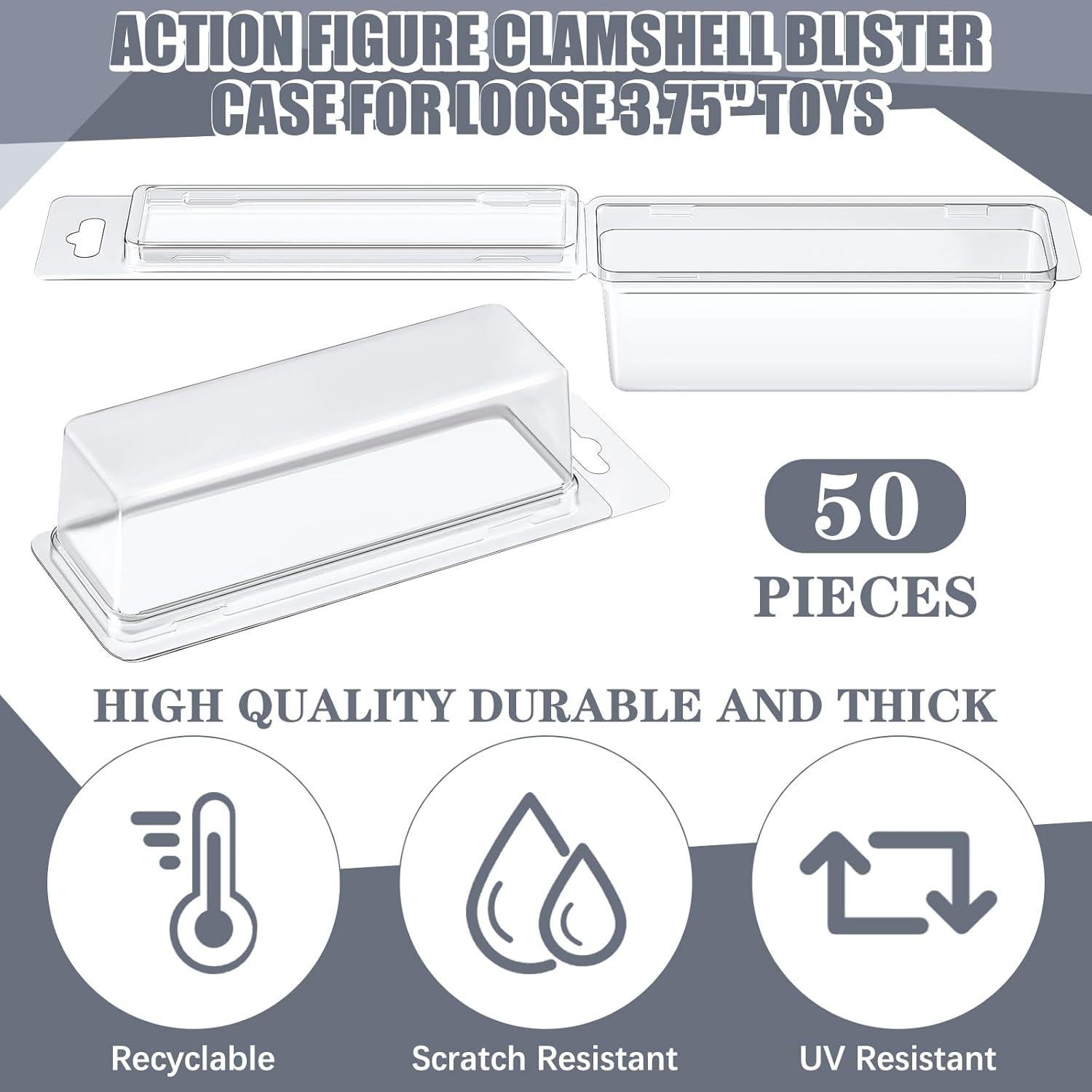 Estuches Protectores Clamshell Wesiti 50 Pcs para Figuras
