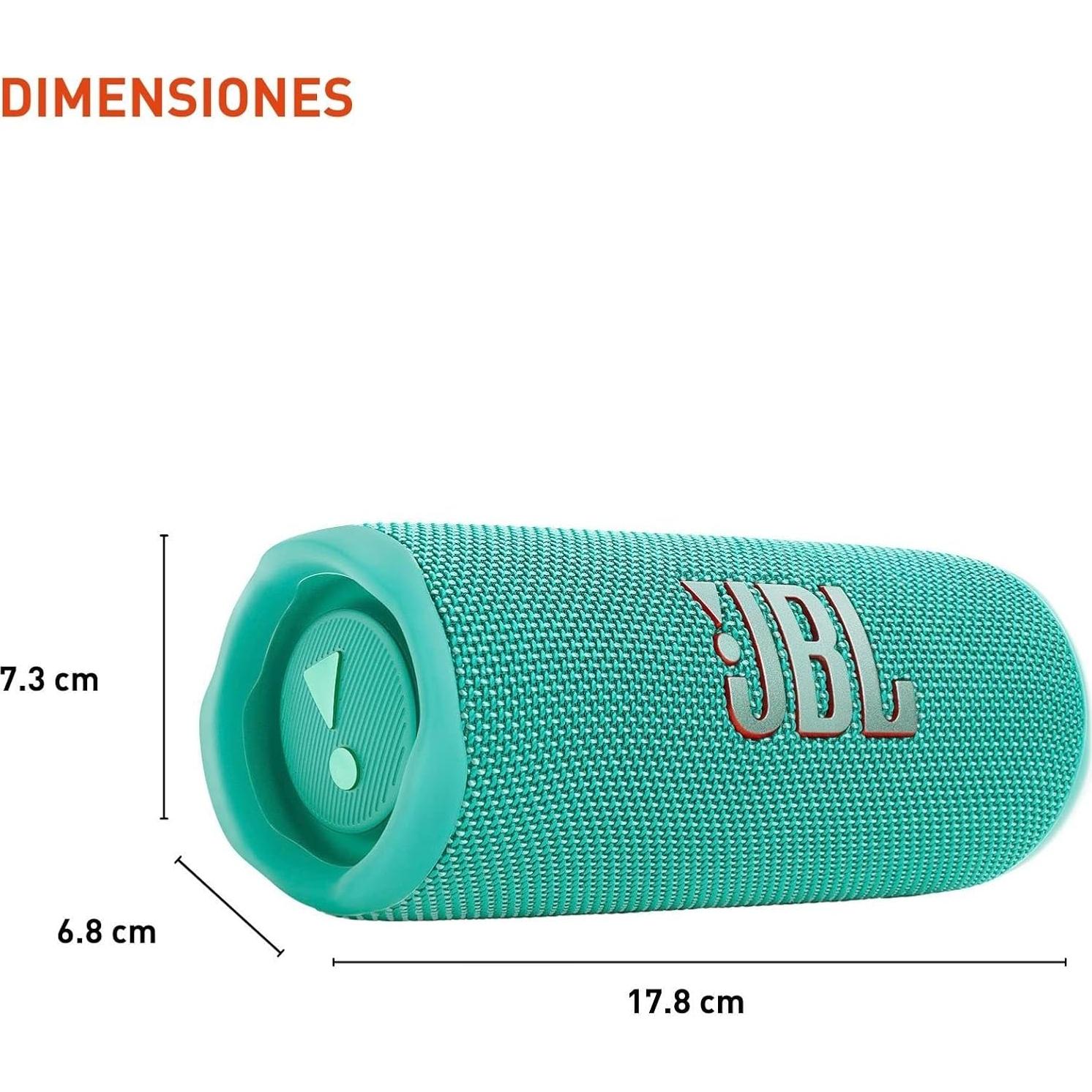 Altavoz Inalámbrico JBL Flip 6 Verde Azulado IP67 18h Reproducción
