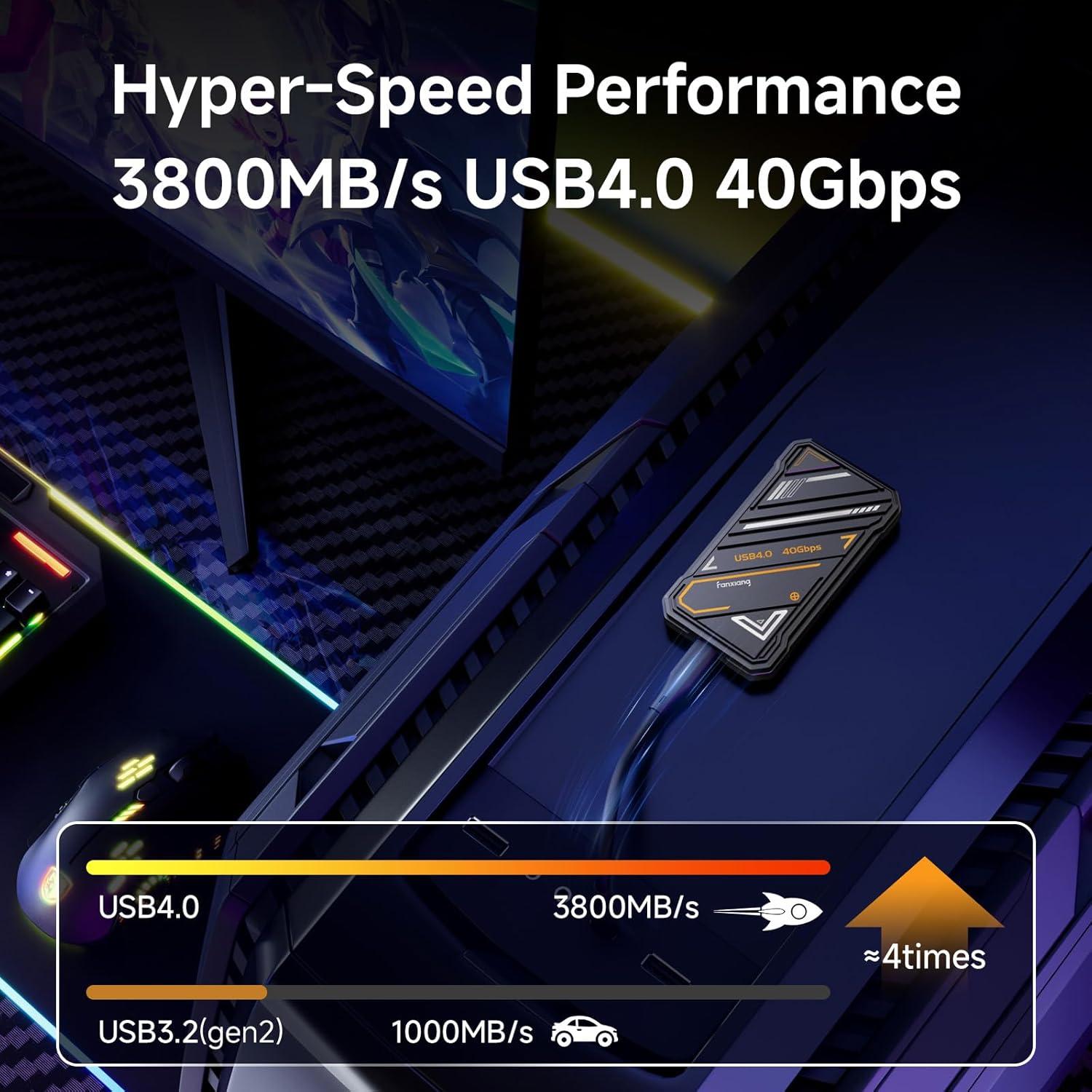 SSD Externo 1TB Fanxiang PS3000 USB 4.0 hasta 3800MB/s