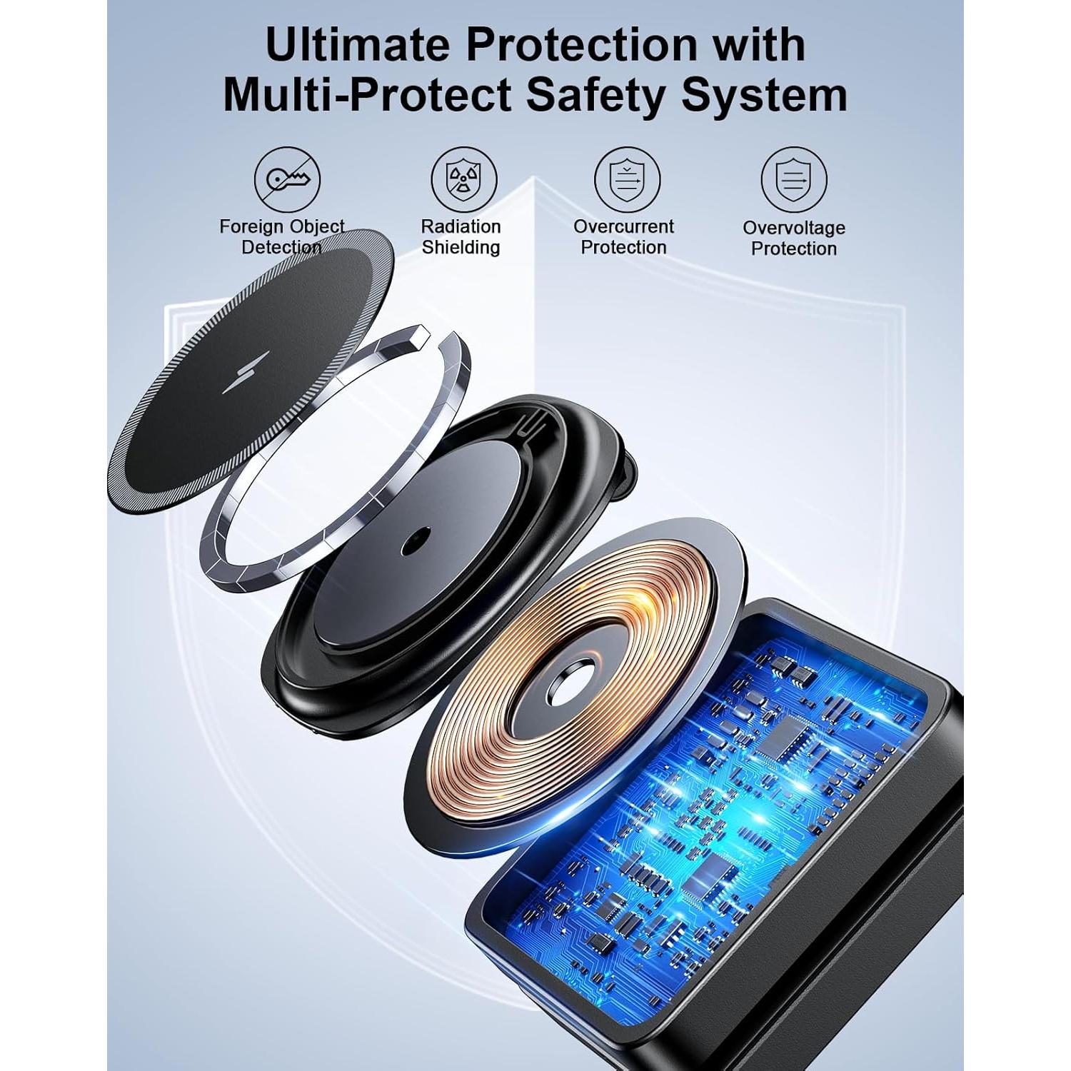 Estación de Carga Inalámbrica 3 en 1 ADADPU Magnética 15W