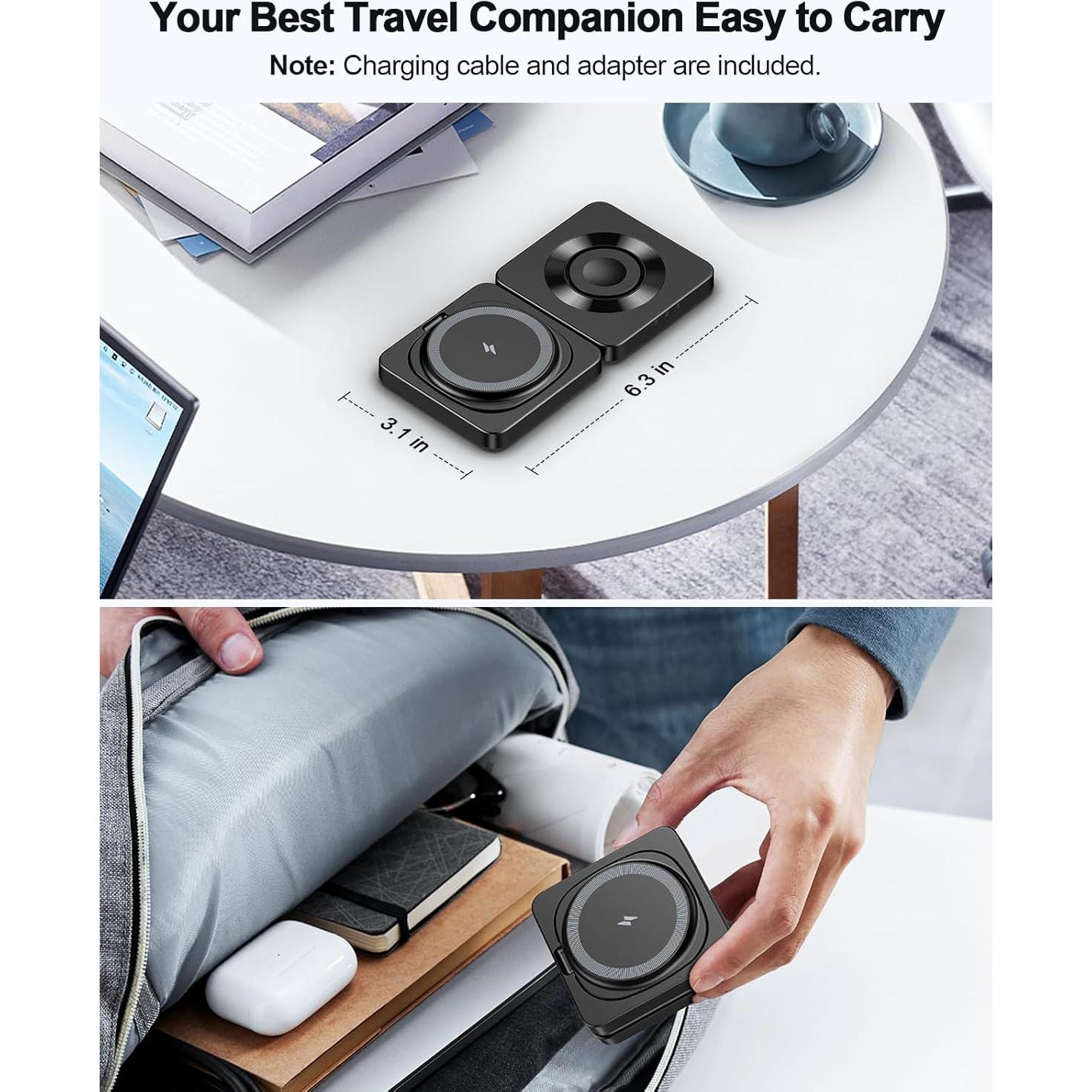 Estación de Carga Inalámbrica 3 en 1 ADADPU Magnética 15W