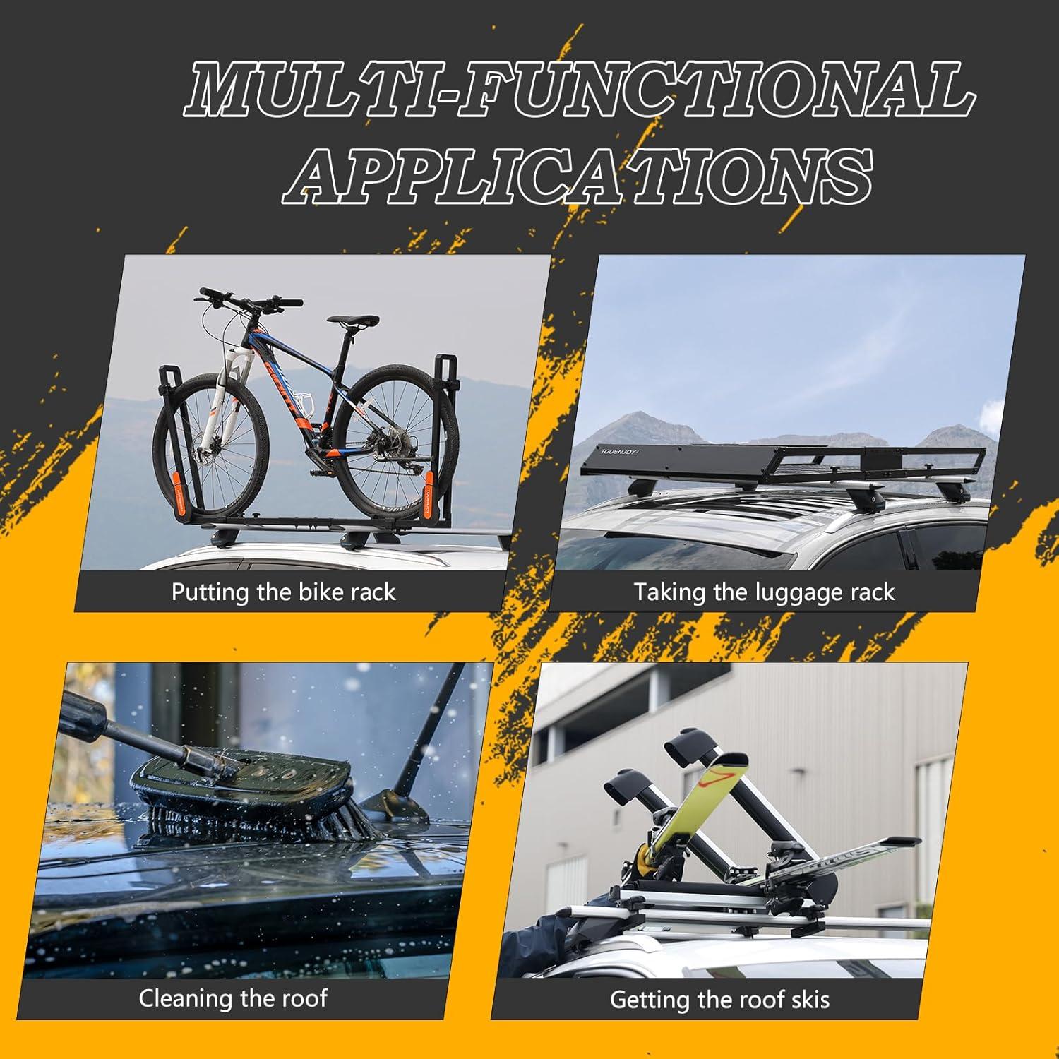 Escalón Plegable COWVIE para Puerta de Auto Negro - Acceso Techo SUV