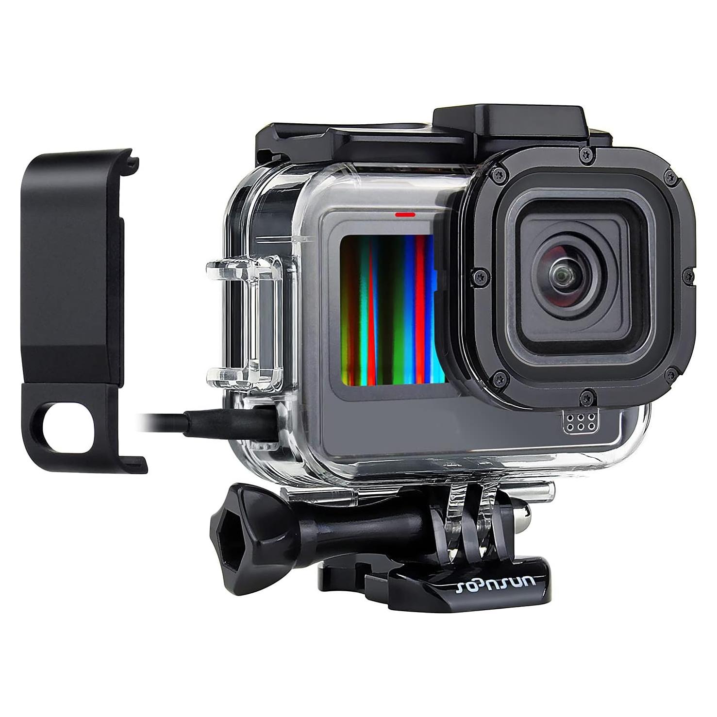 Funda Esqueleto SOONSUN para GoPro HERO 9-13 Negra con Puerta Lateral