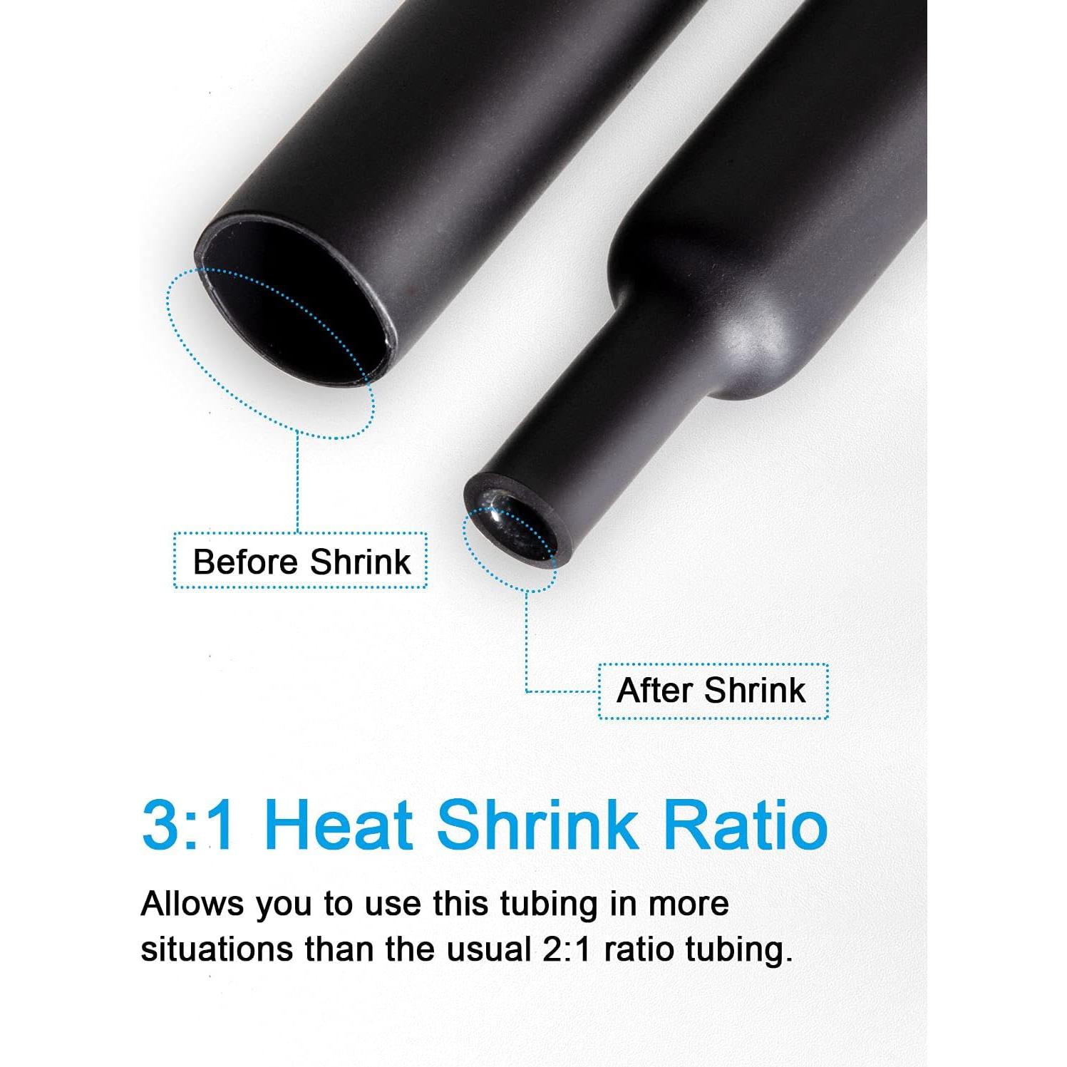 Kit de Tubos Termocontraíbles MILAPEAK 300pcs 3:1 Negro