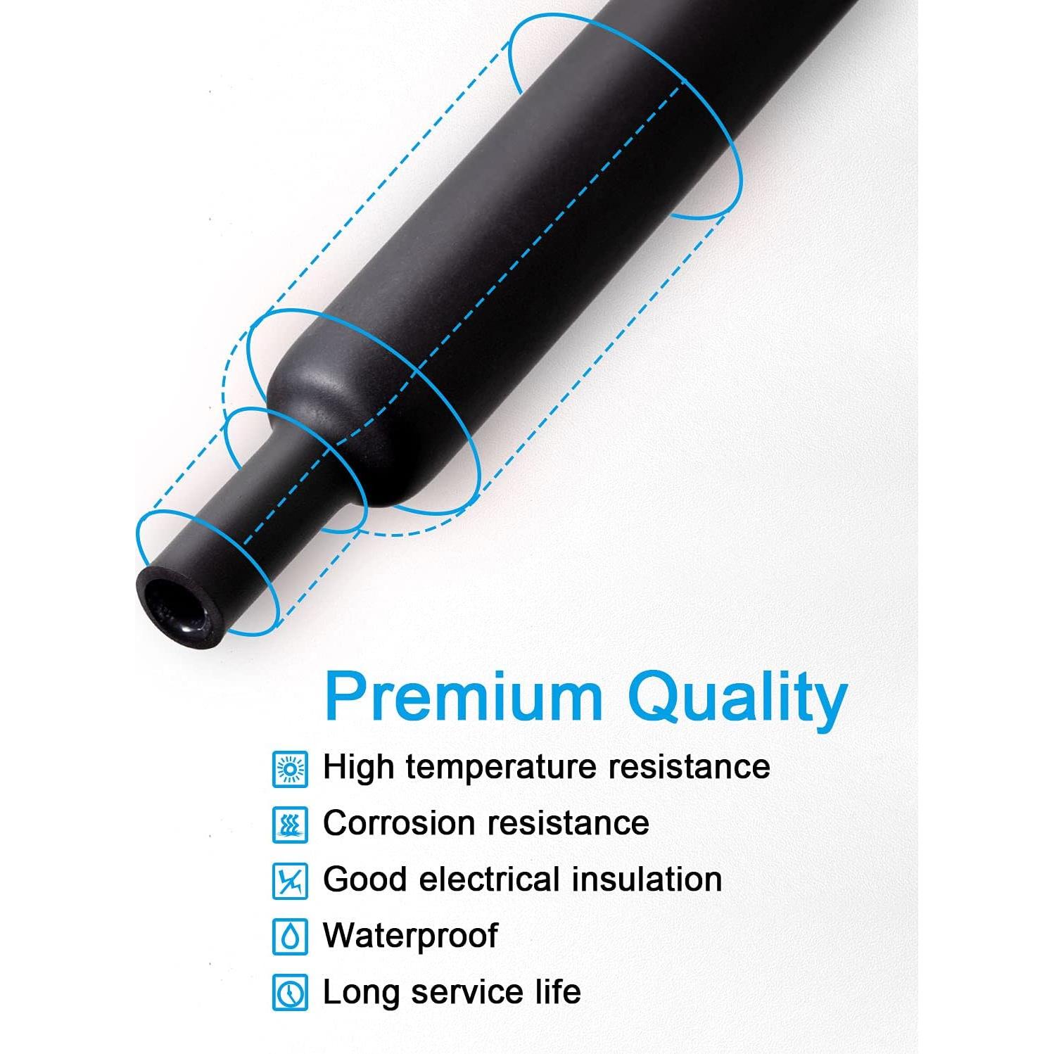 Kit de Tubos Termocontraíbles MILAPEAK 300pcs 3:1 Negro