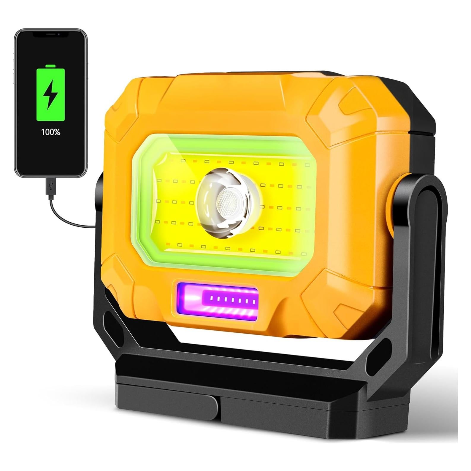 Luz de Trabajo LED Recargable ZDliteUSA 1200LM 15 Modos