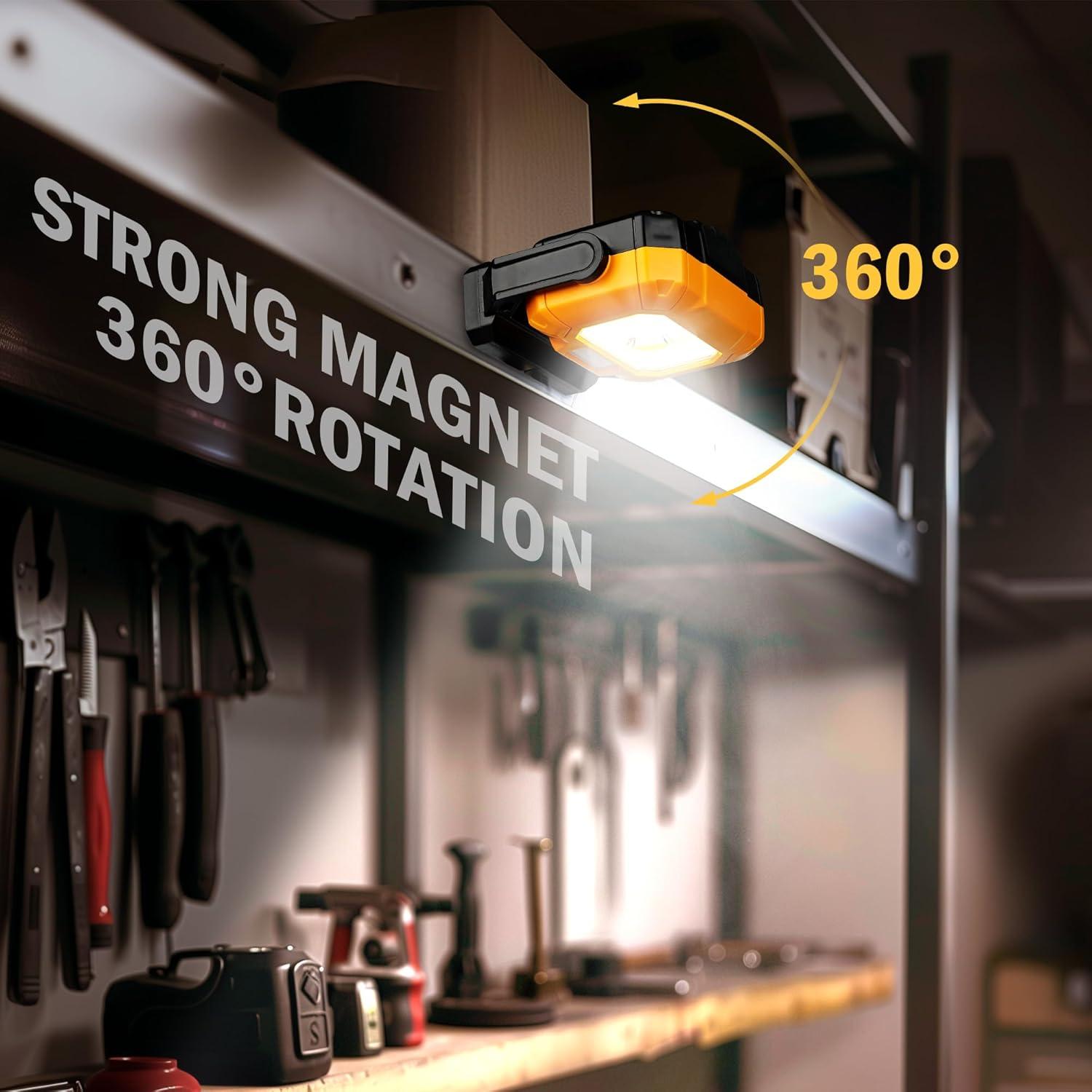 Luz de Trabajo LED Recargable ZDliteUSA 1200LM 15 Modos