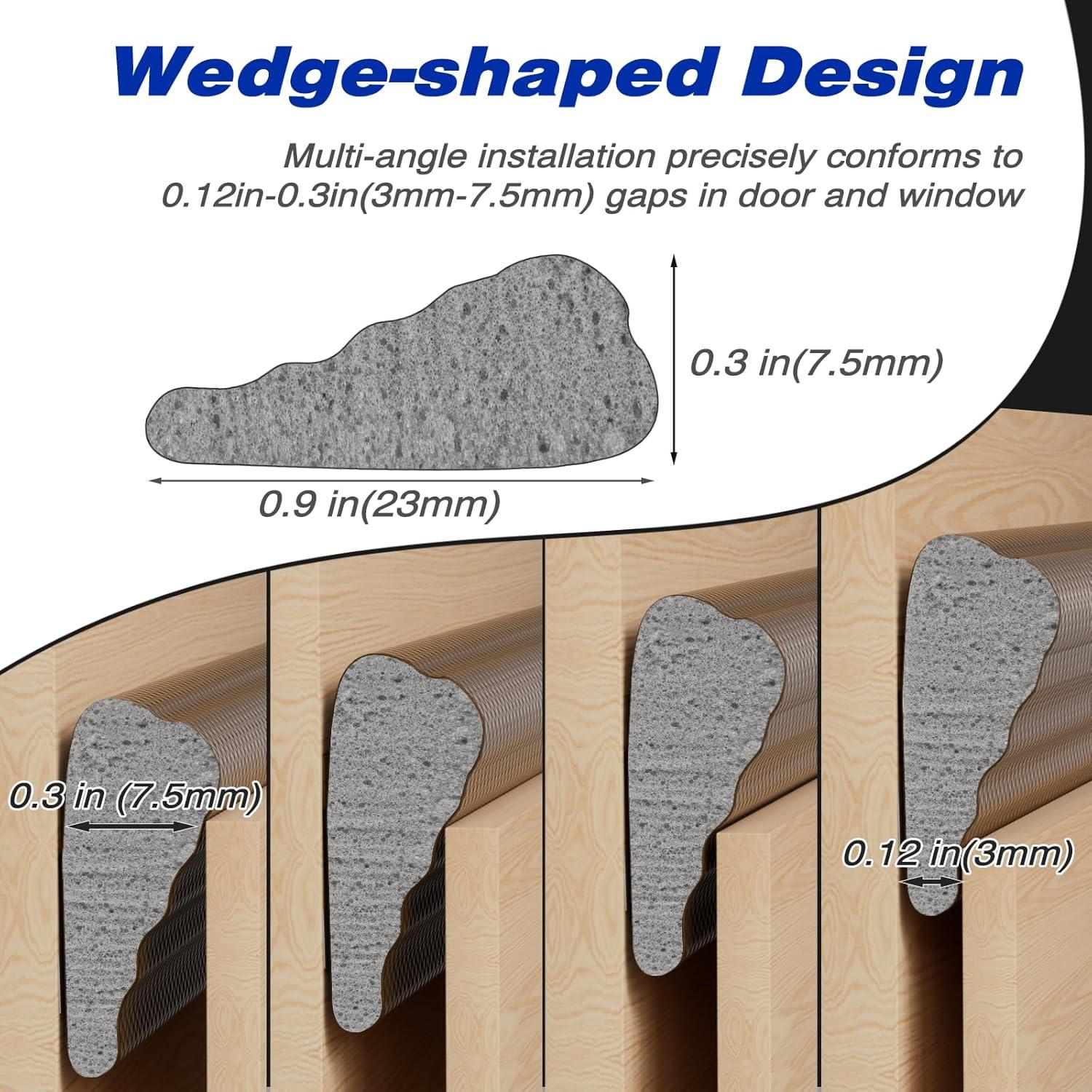 Tira de Sellado para Puertas y Ventanas ESUFEIR 2pcs 196cm
