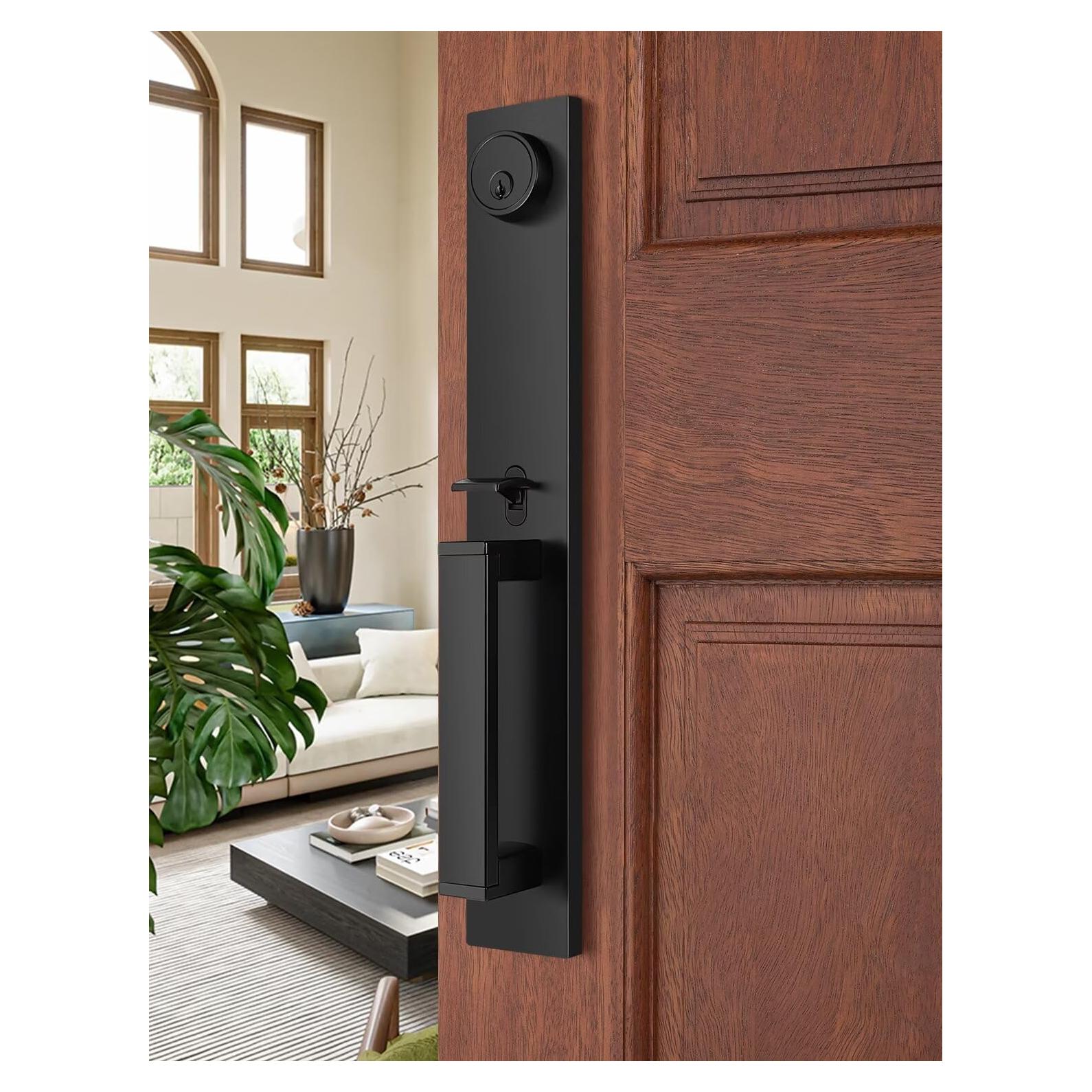 Juego de Cerradura de Puerta Principal Tinewa DLCMB9902BK con 3 Llaves
