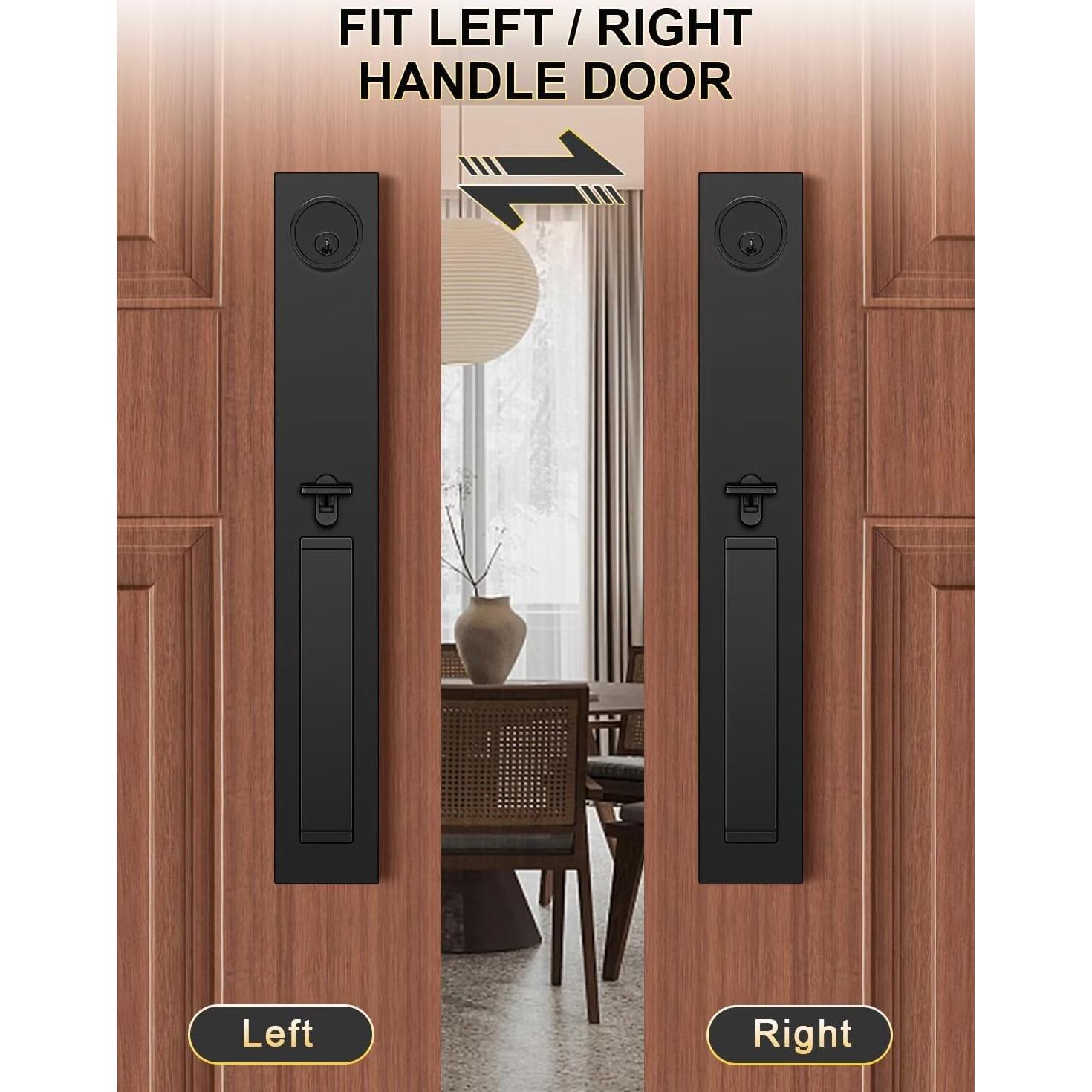 Juego de Cerradura de Puerta Principal Tinewa DLCMB9902BK con 3 Llaves