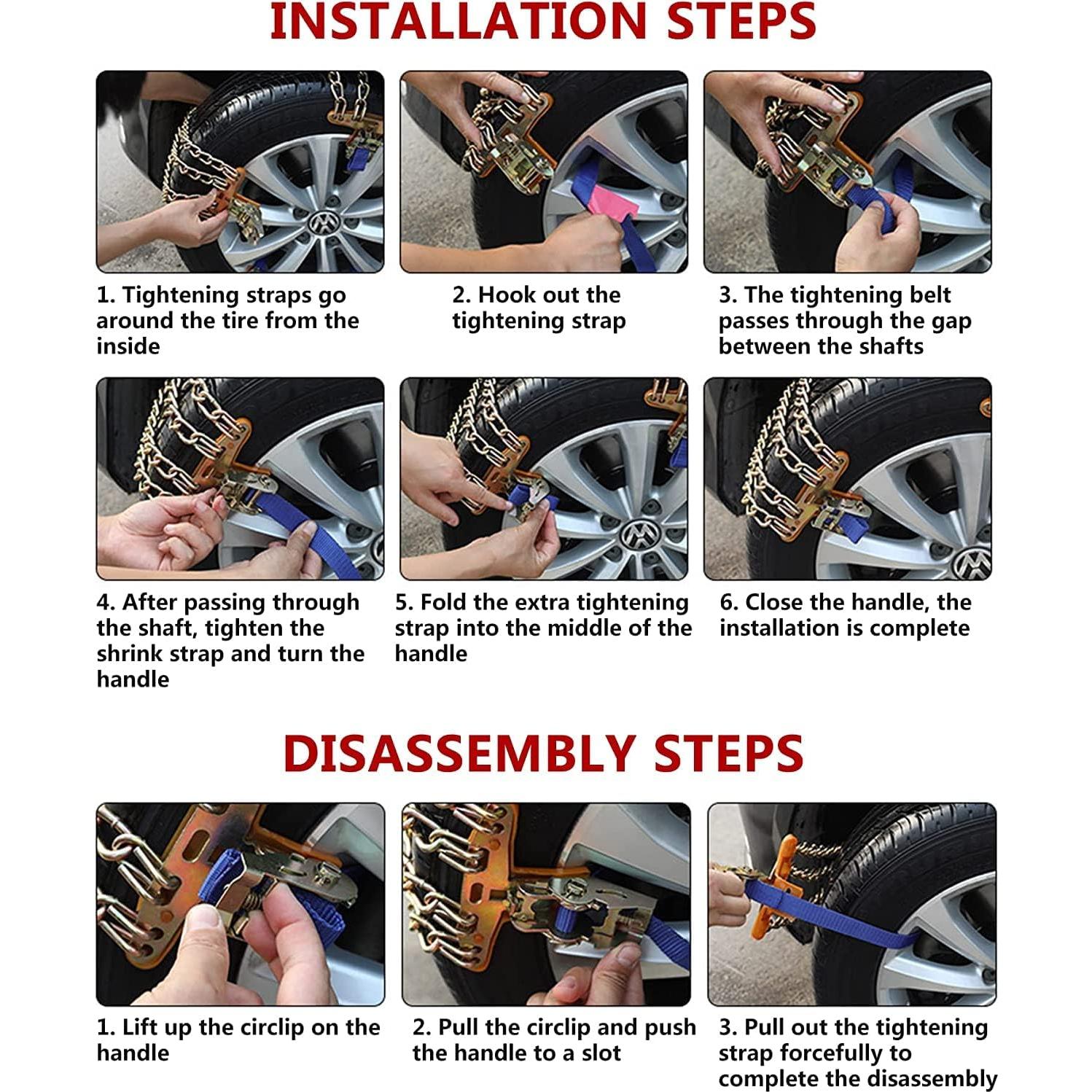 Cadenas Antideslizantes para Neumáticos Unilove 195-225mm