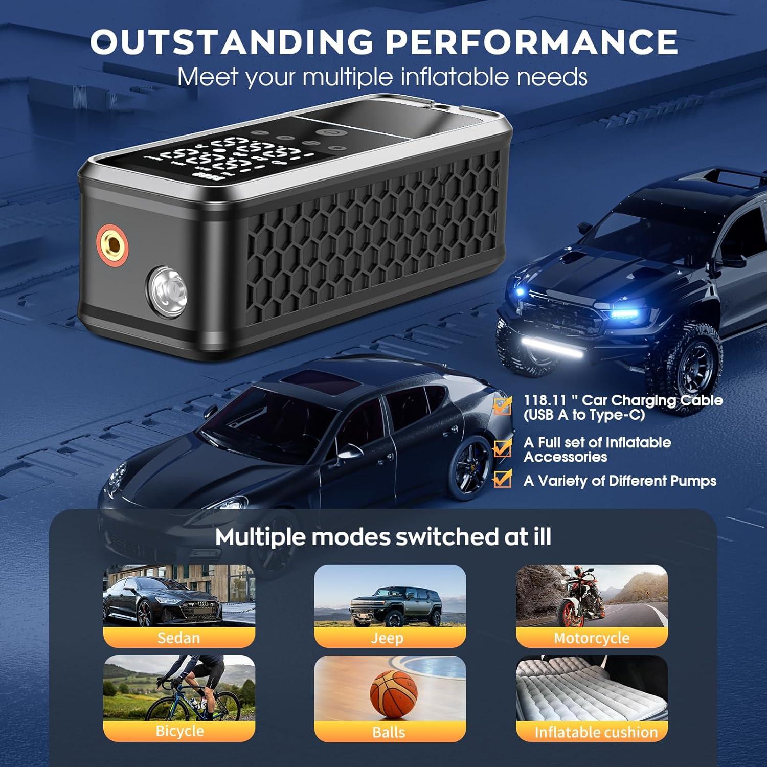 Compresor de Aire Portátil KZKB HY04 160 PSI con Manómetro