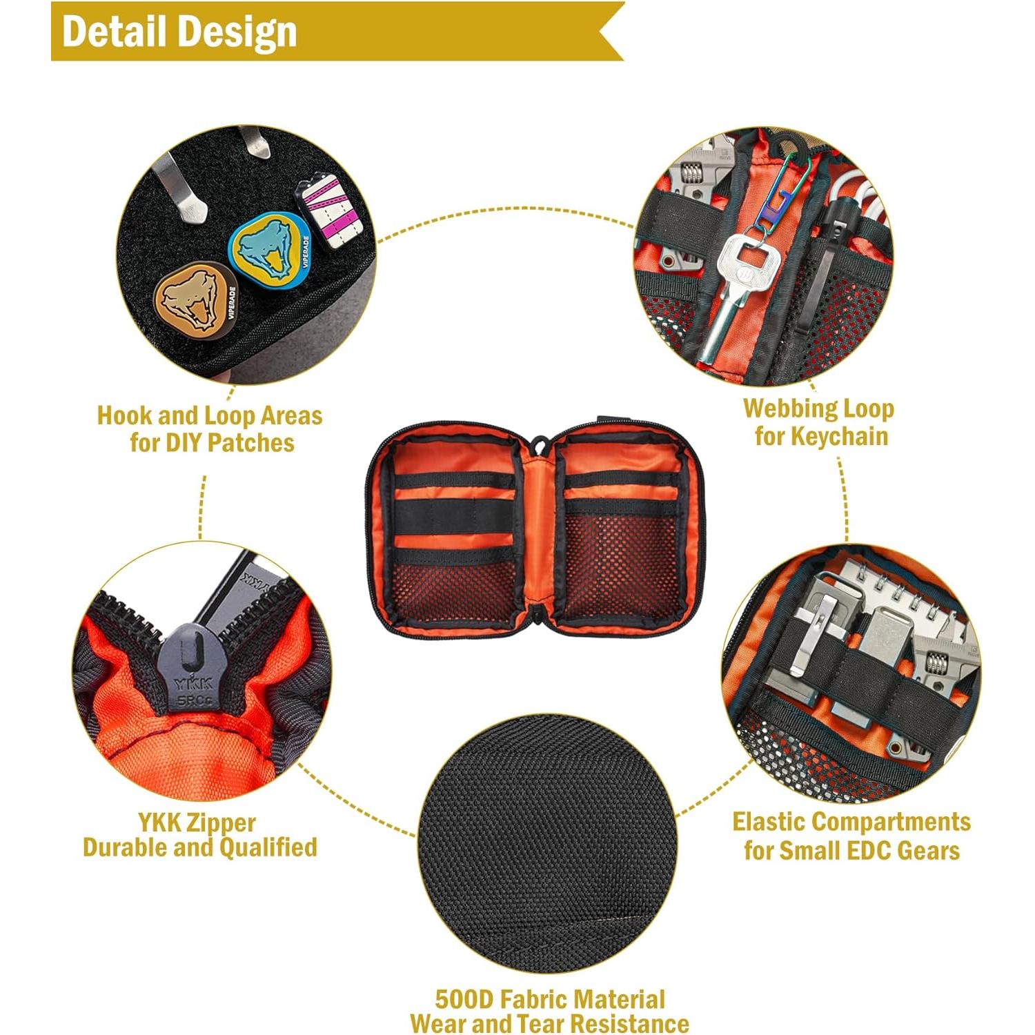 Organizador EDC VIPERADE VE26 Pouch Pequeño 11 Compartimentos