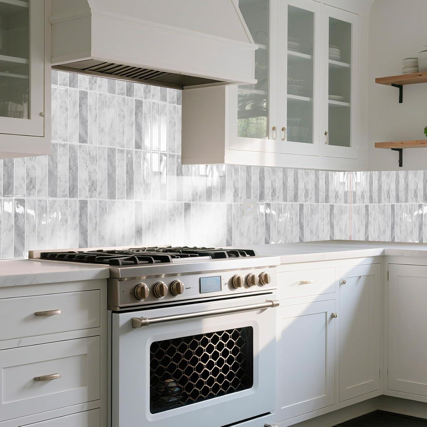 Azulejos Autoadhesivos Art3d 29x22 cm Mármol Gris - Paquete 10